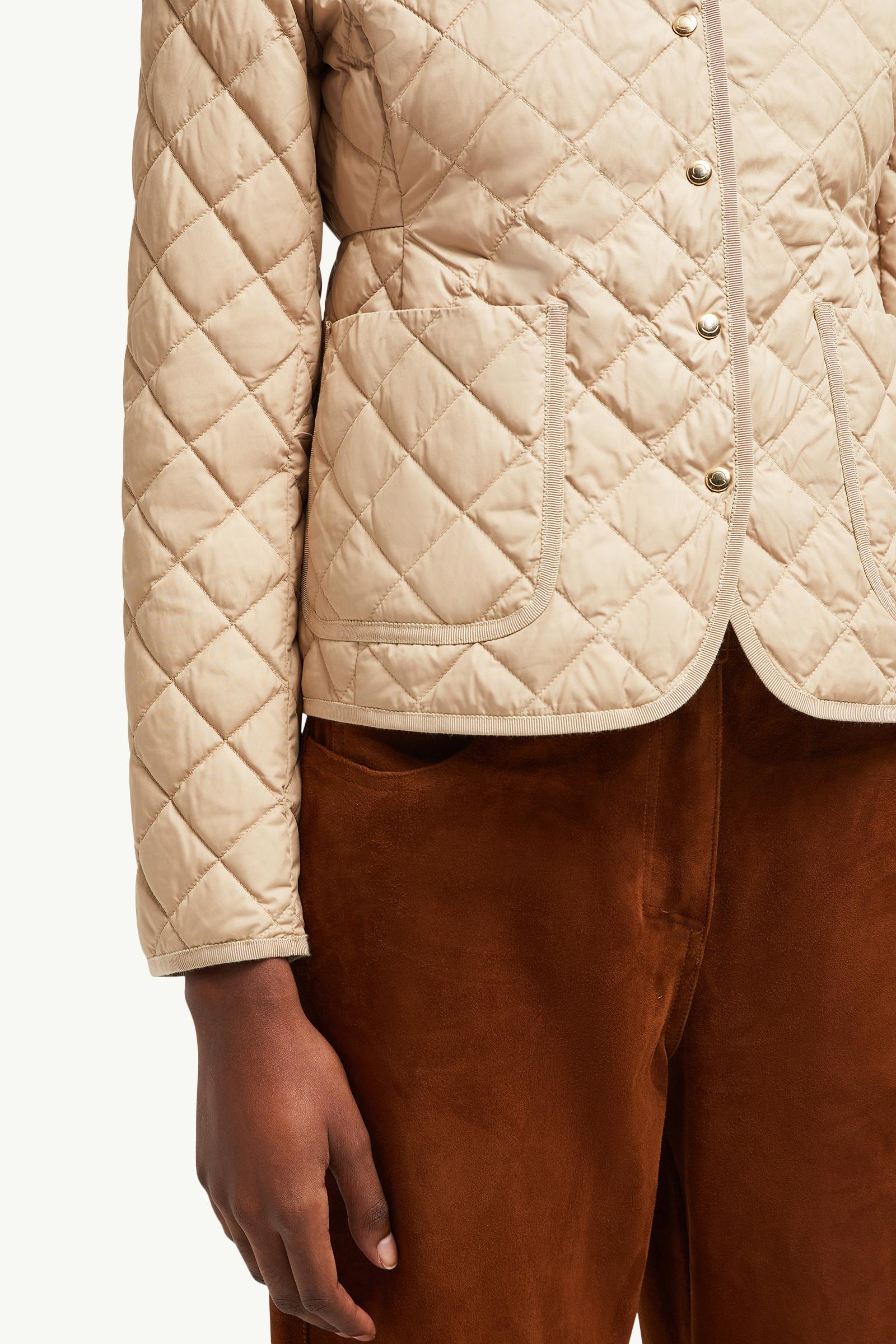 Beige Epin Fit & Flare Short Down Jacket - Short Down