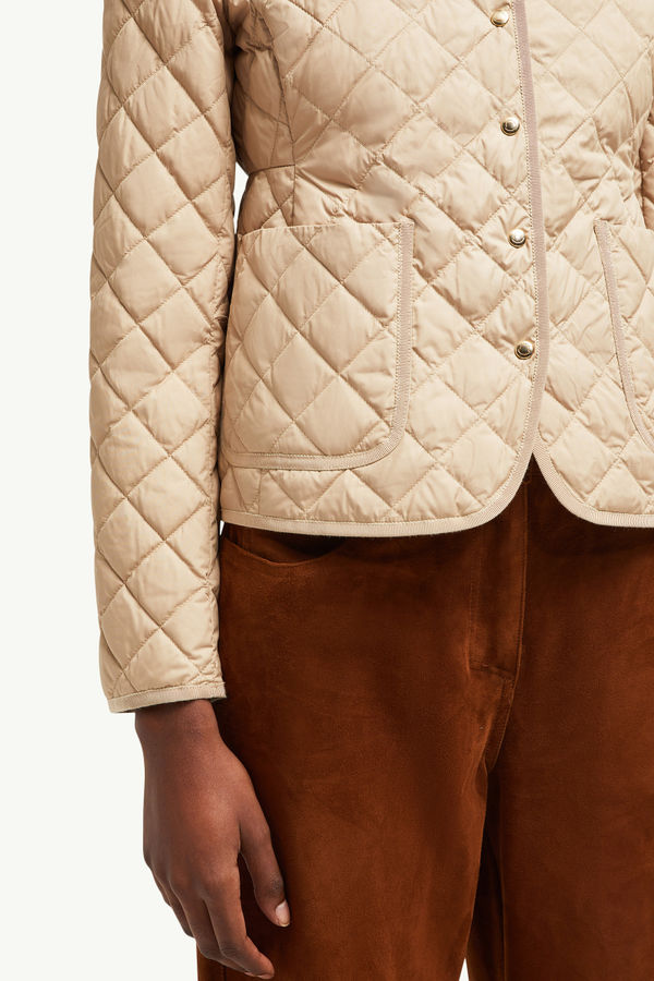 Epin Fit & Flare Short Down Jacket Women Beige Moncler 5
