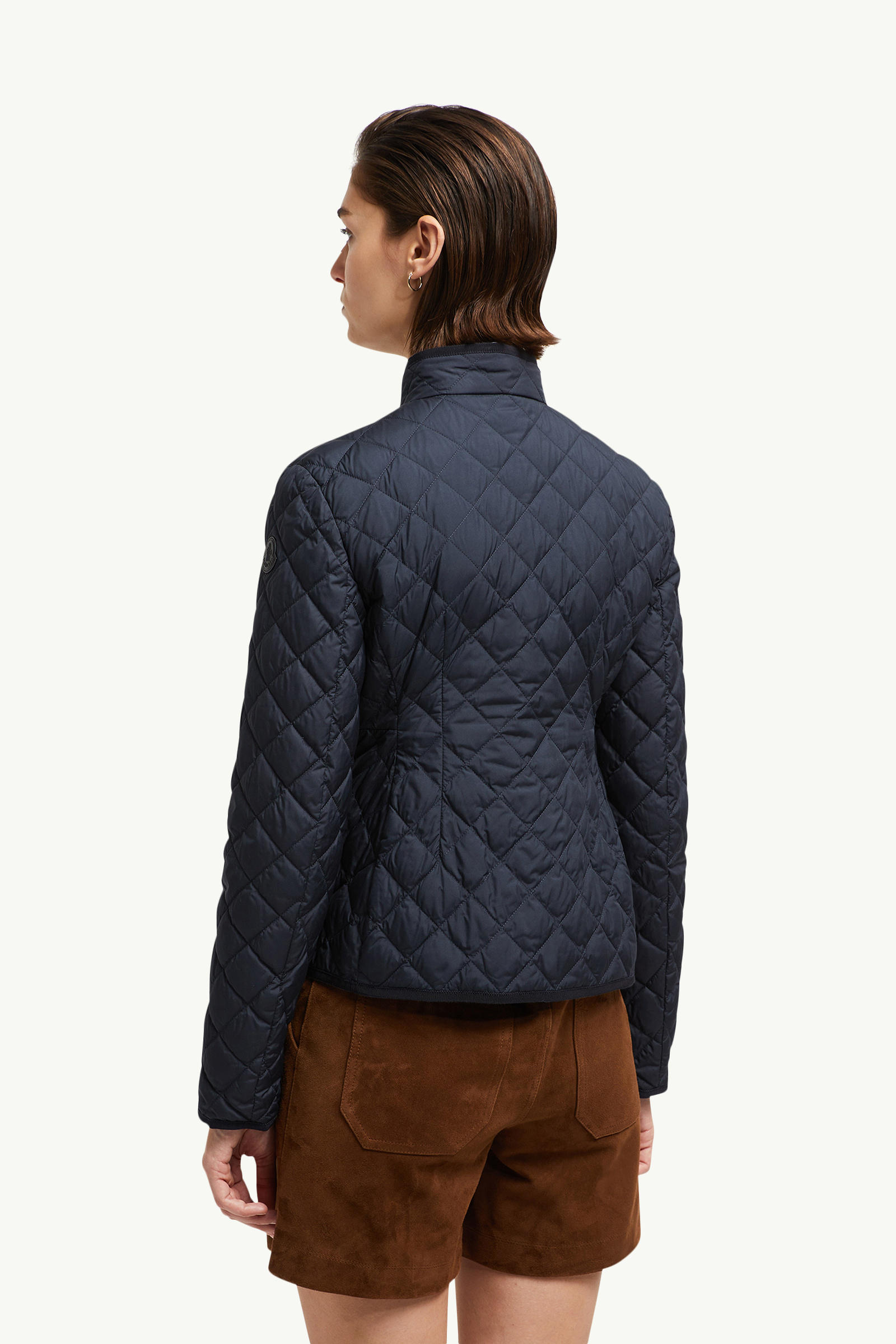 Epin Fit & Flare Short Down Jacket Women Navy Blue Moncler 4