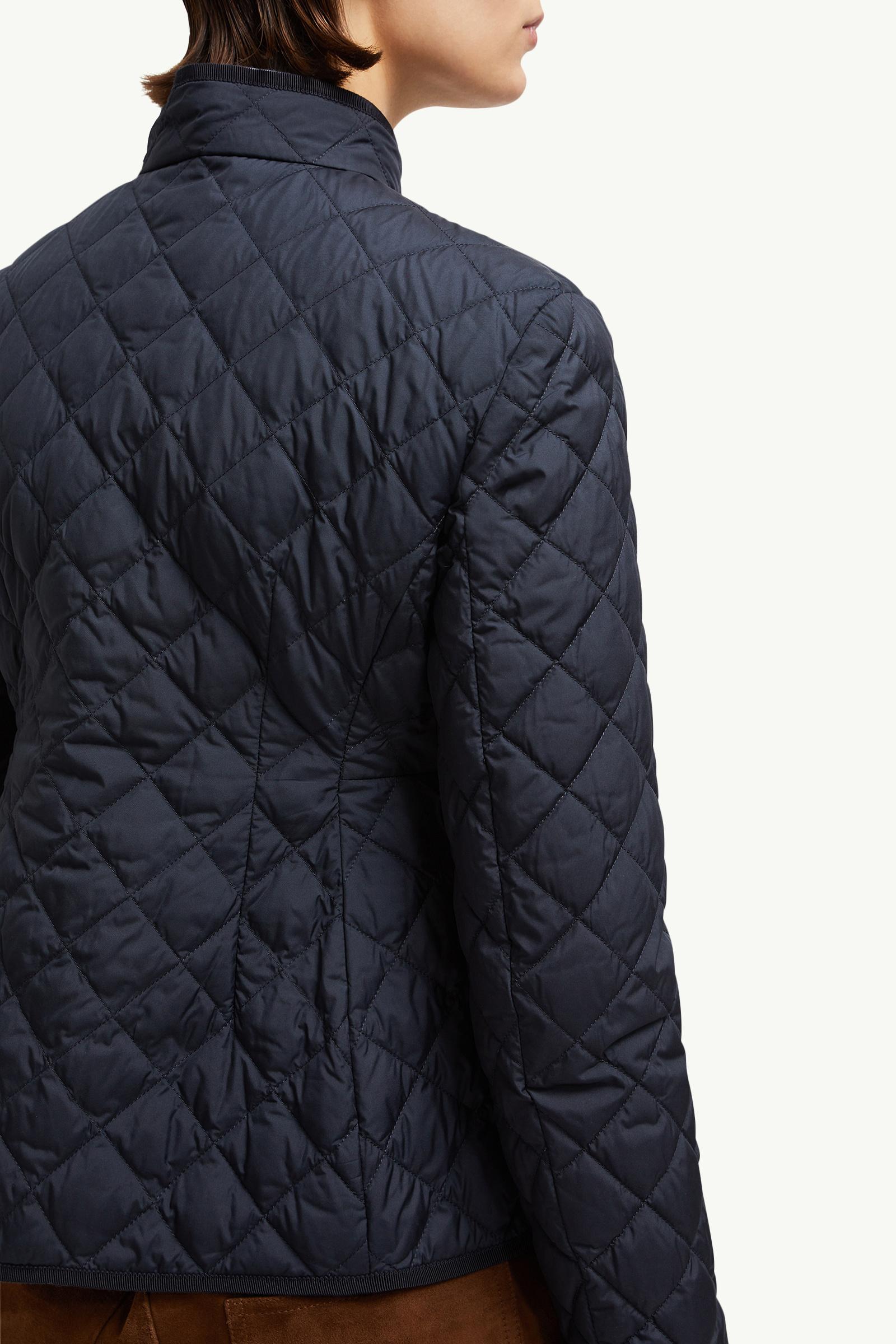 Navy Blue Epin Fit & Flare Short Down Jacket - Short Down