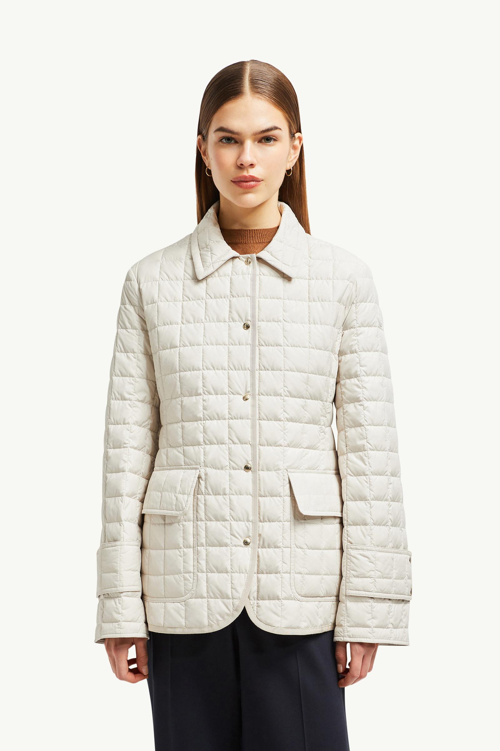 ホワイトアイボリー Epinalダウンシャツジャケット : ショートダウン