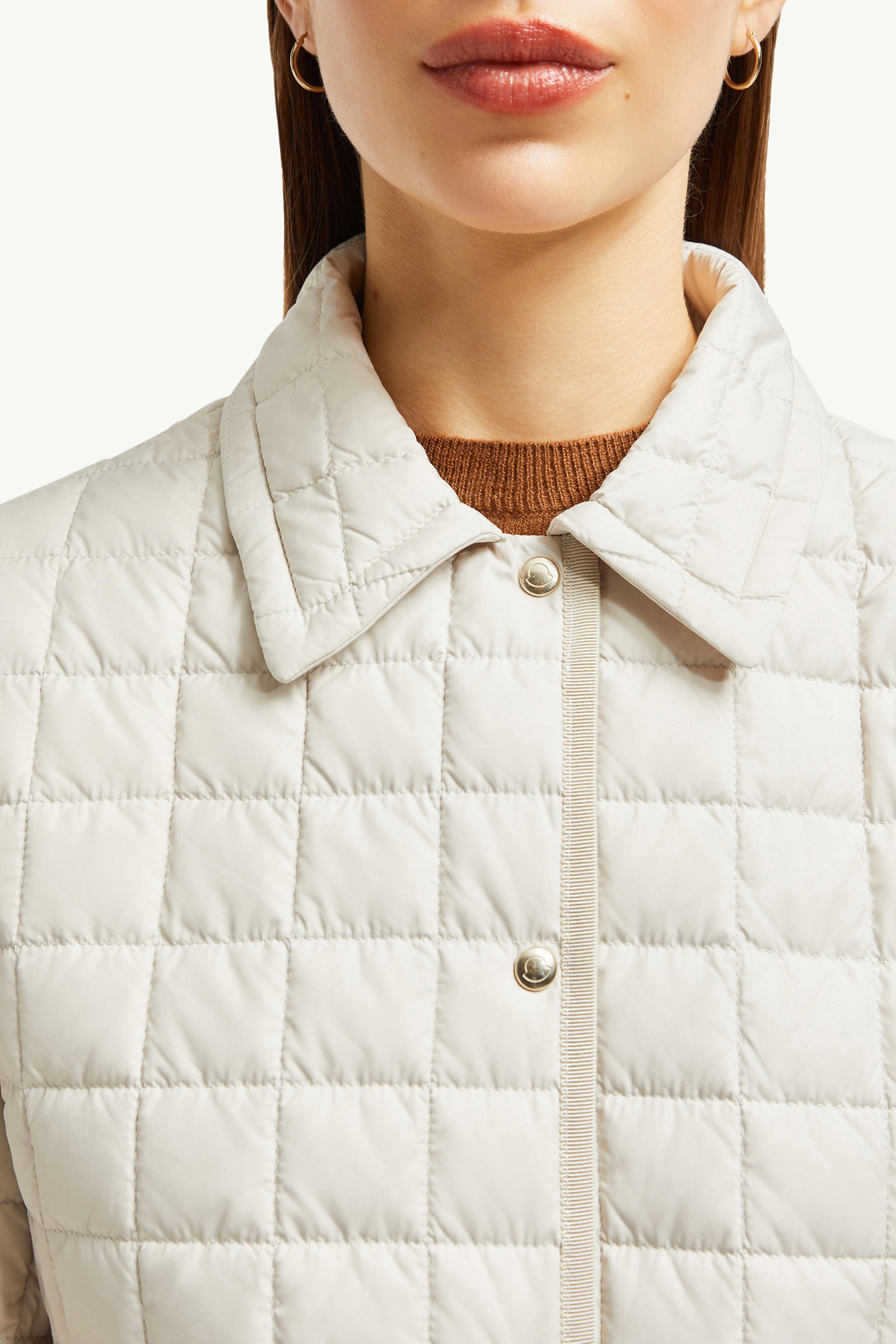 Doudoune-chemise Epinal à matelassage en carrés Femmes Blanc Ivoire Moncler 7