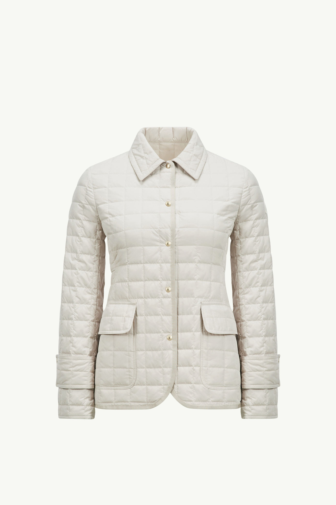 Epinal女士方形绗缝羽绒衬衫式夹克外套 女士 象牙白 Moncler 2