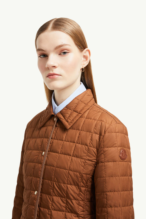 Giacca camicia imbottita Epinal con trapuntatura a quadri Donna Marrone Moncler 1