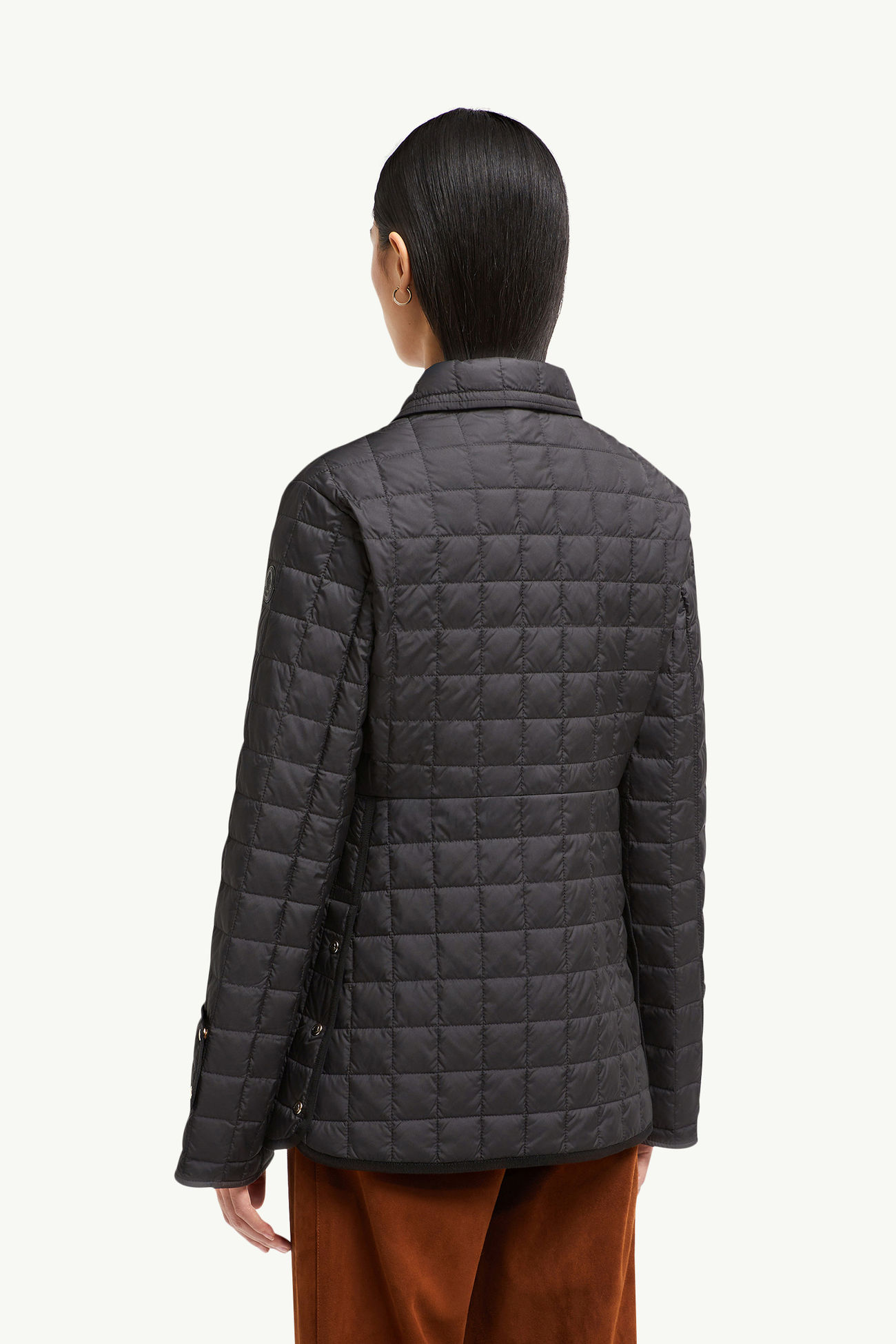 Epinal quadratisch gesteppte Daunen-Hemdjacke Damen Schwarz Moncler 4