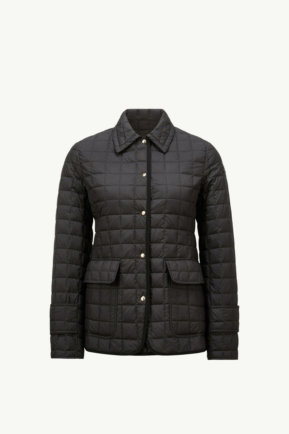 Epinal Square-Quilted Down Shirt Jacket Women Black Moncler 2