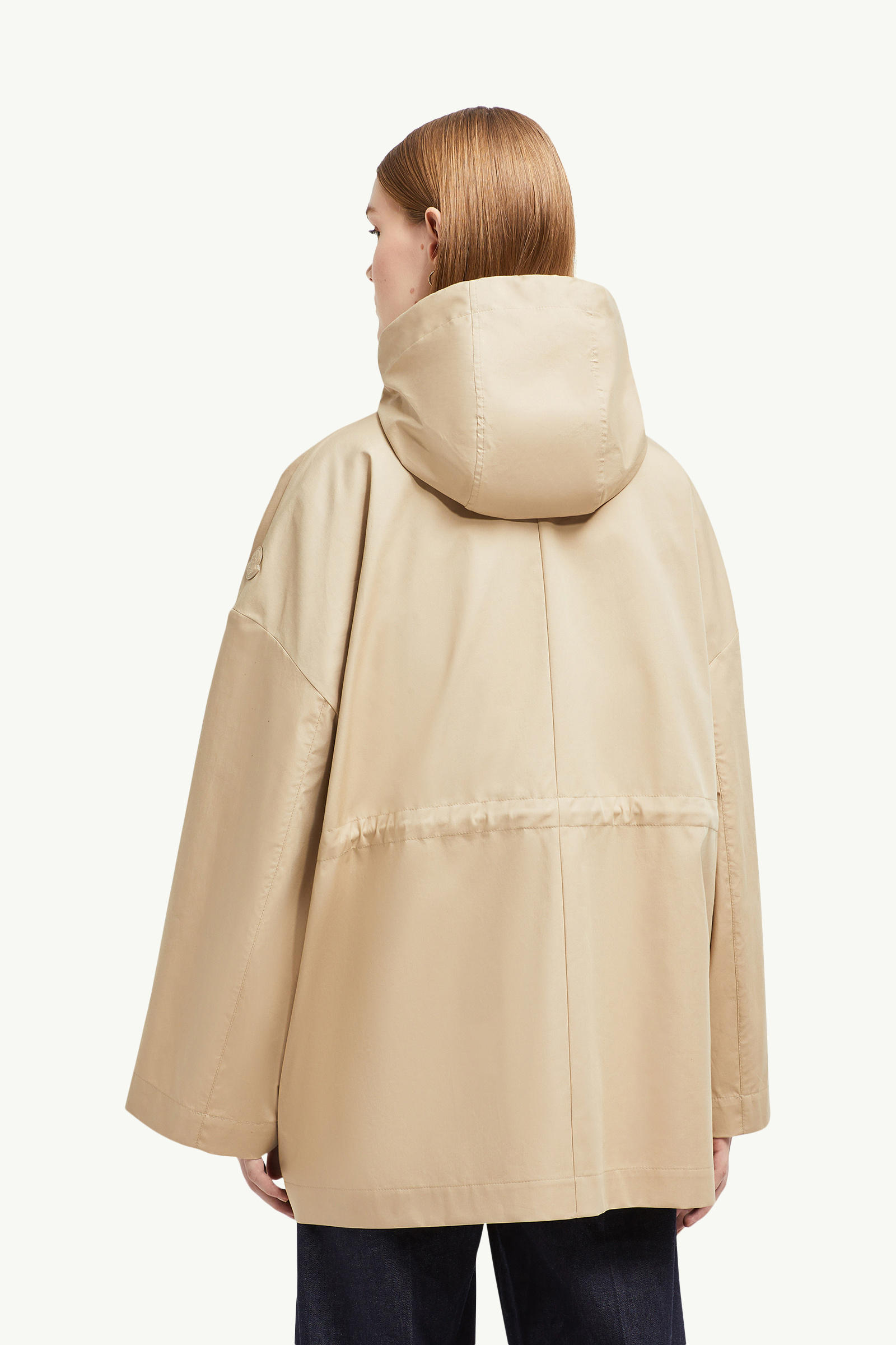 Gaillon Hooded Cotton Parka Coat Women Beige Moncler 4