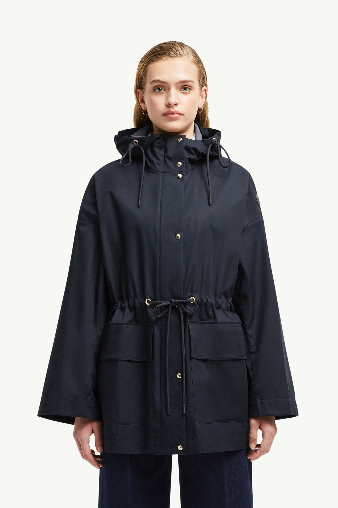 Gaillon Parka aus Baumwolle mit Kapuze Damen Navyblau Moncler 3