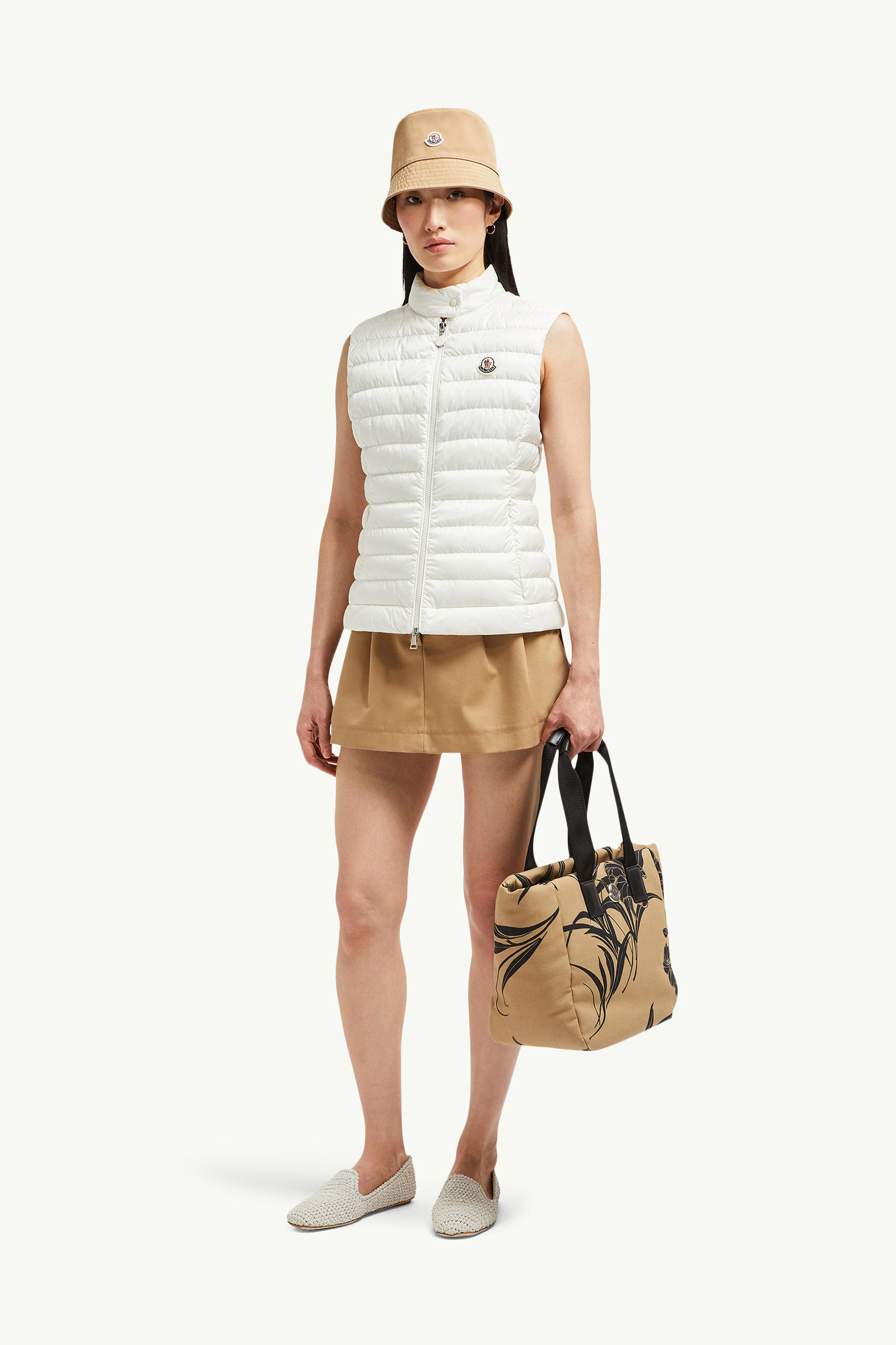 Igens Down Gilet Women White Moncler 0