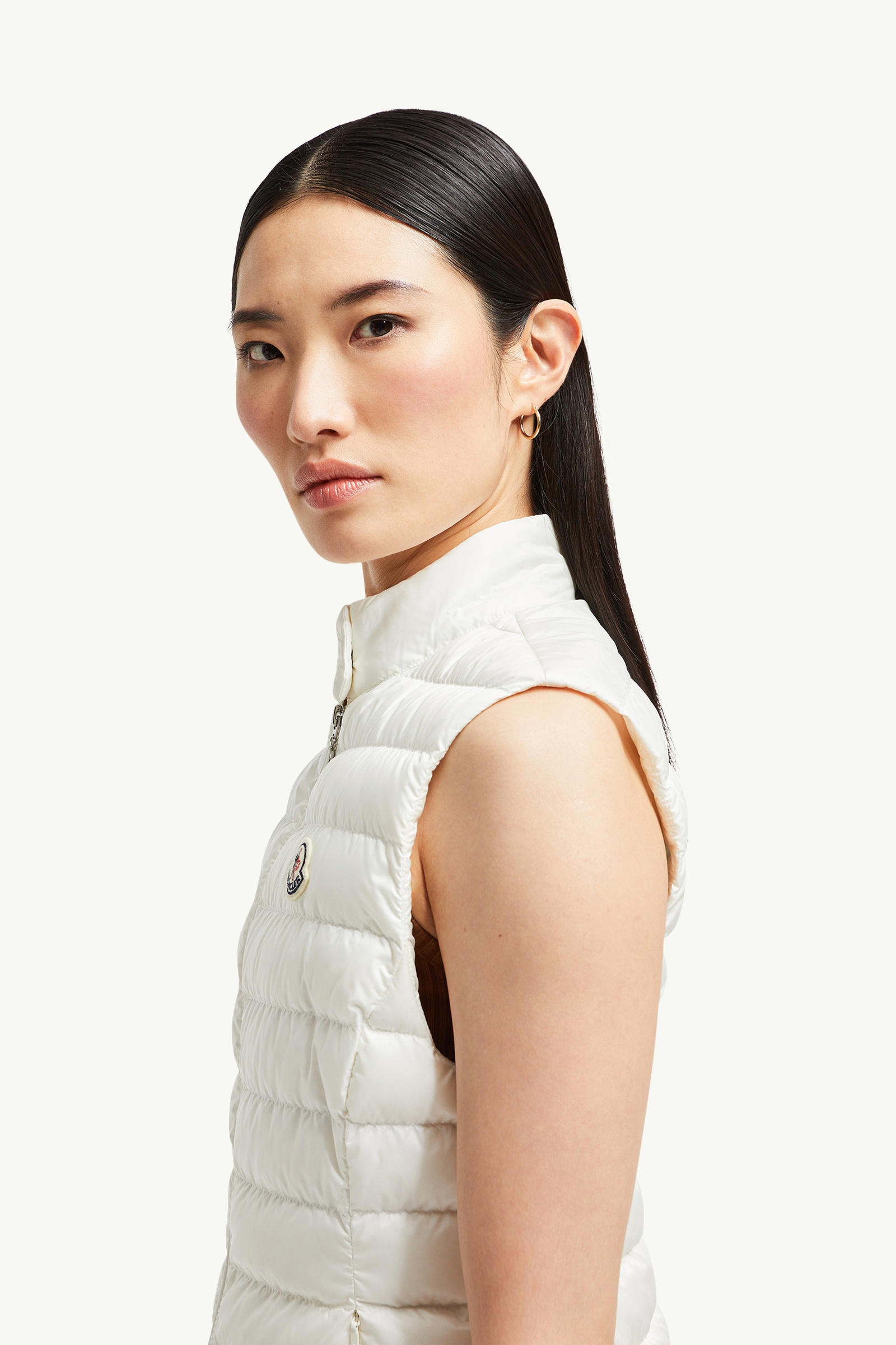 Gilet imbottito in piuma Igens Donna Bianco Moncler 1