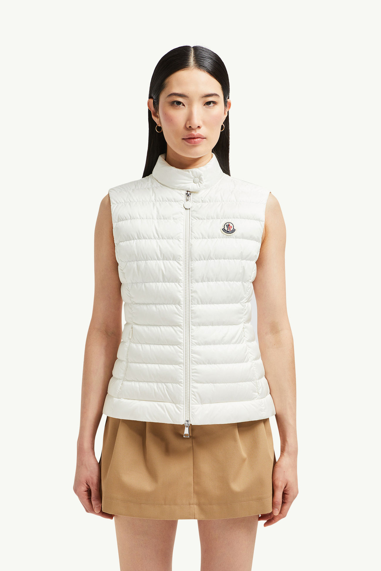 Gilet imbottito in piuma Igens Donna Bianco Moncler 3