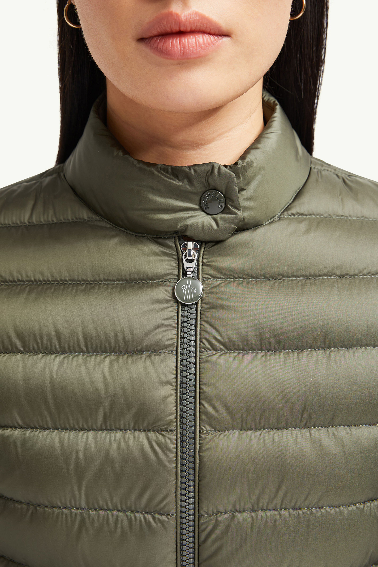 Igelle Short Down Jacket Women Olive Green Moncler 5