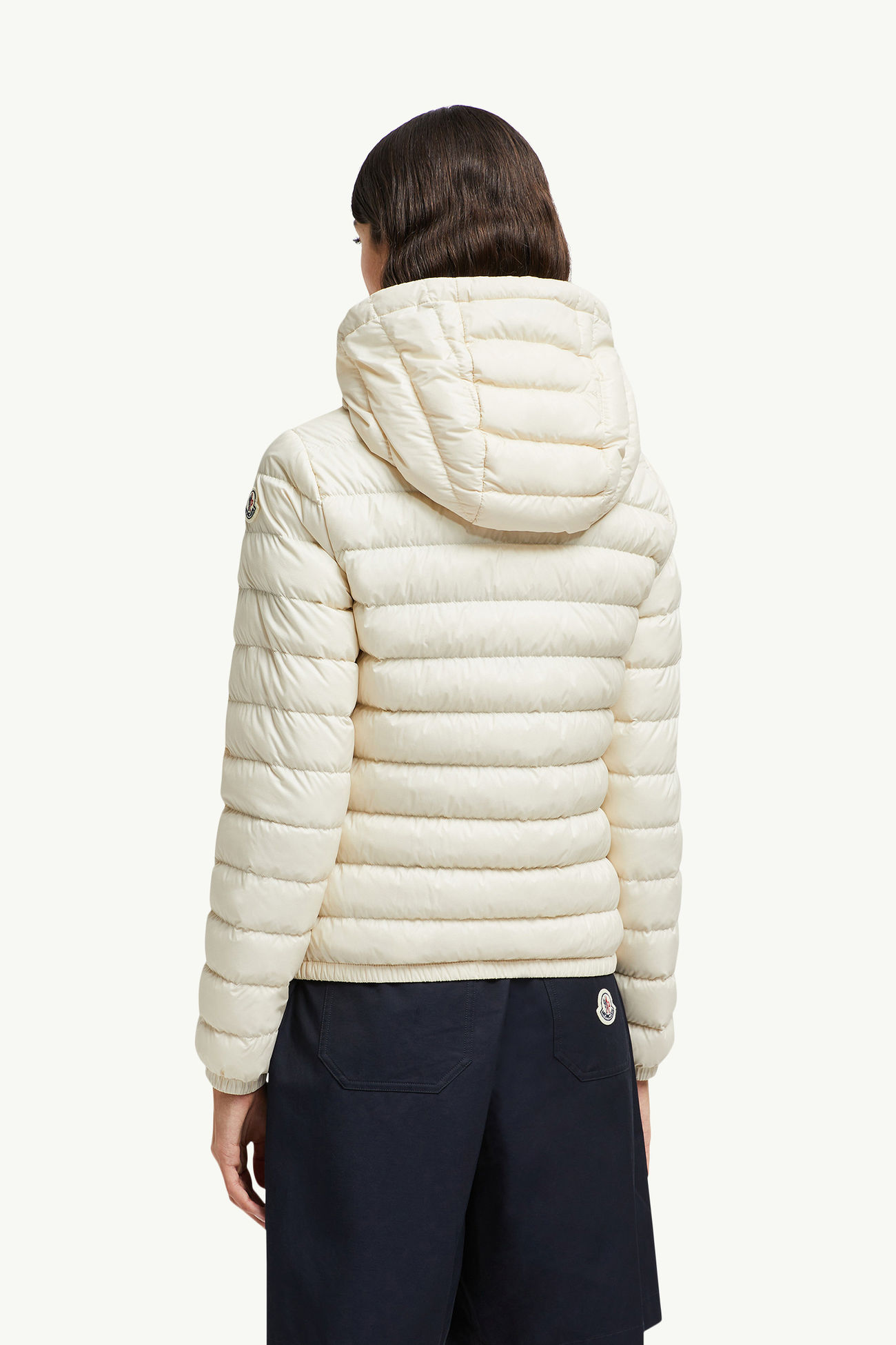 Hede kurze Daunenjacke mit Kapuze Damen Weiß-Elfenbein Moncler 4