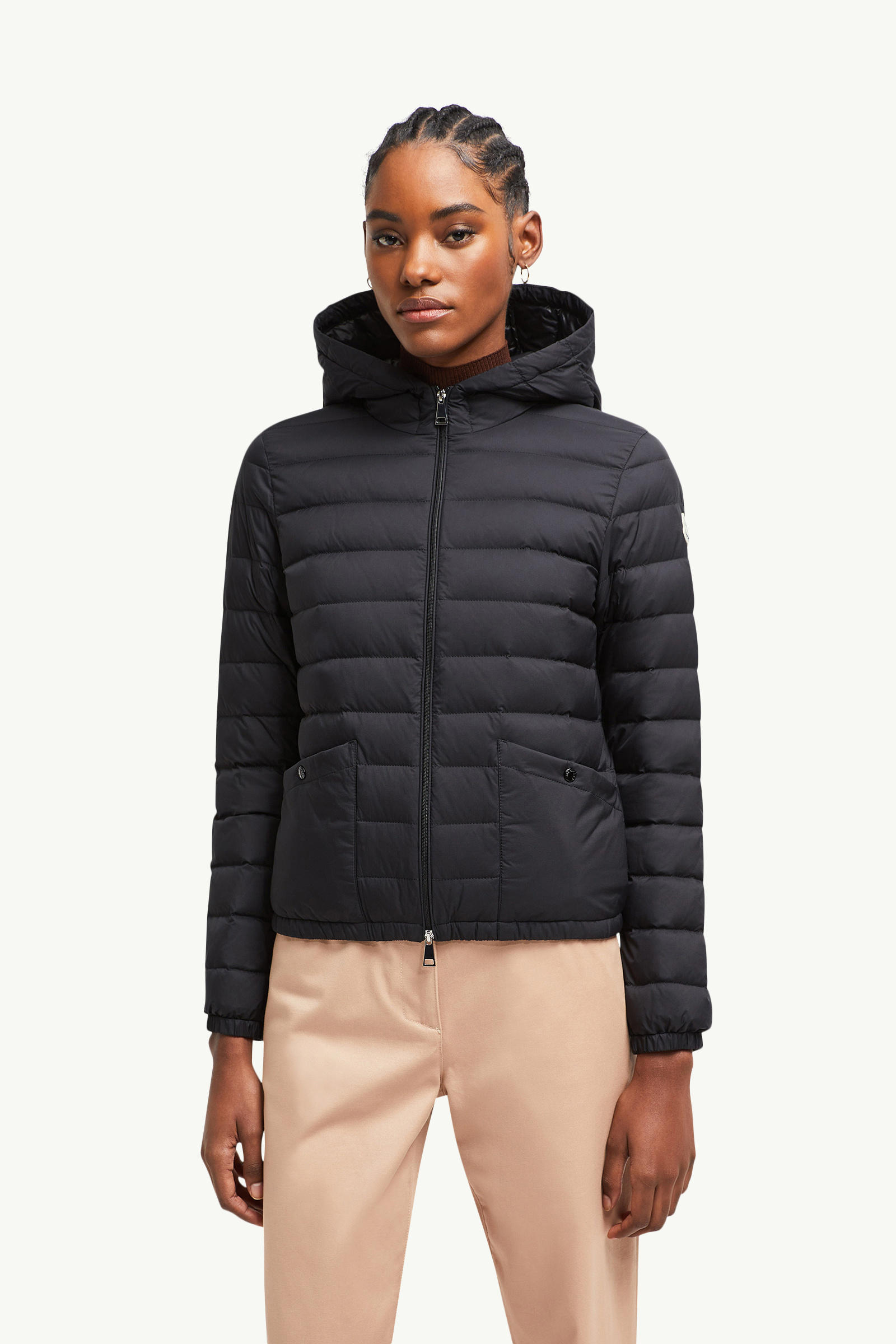 Hede連帽短身羽絨外套 女士 黑色 Moncler 3