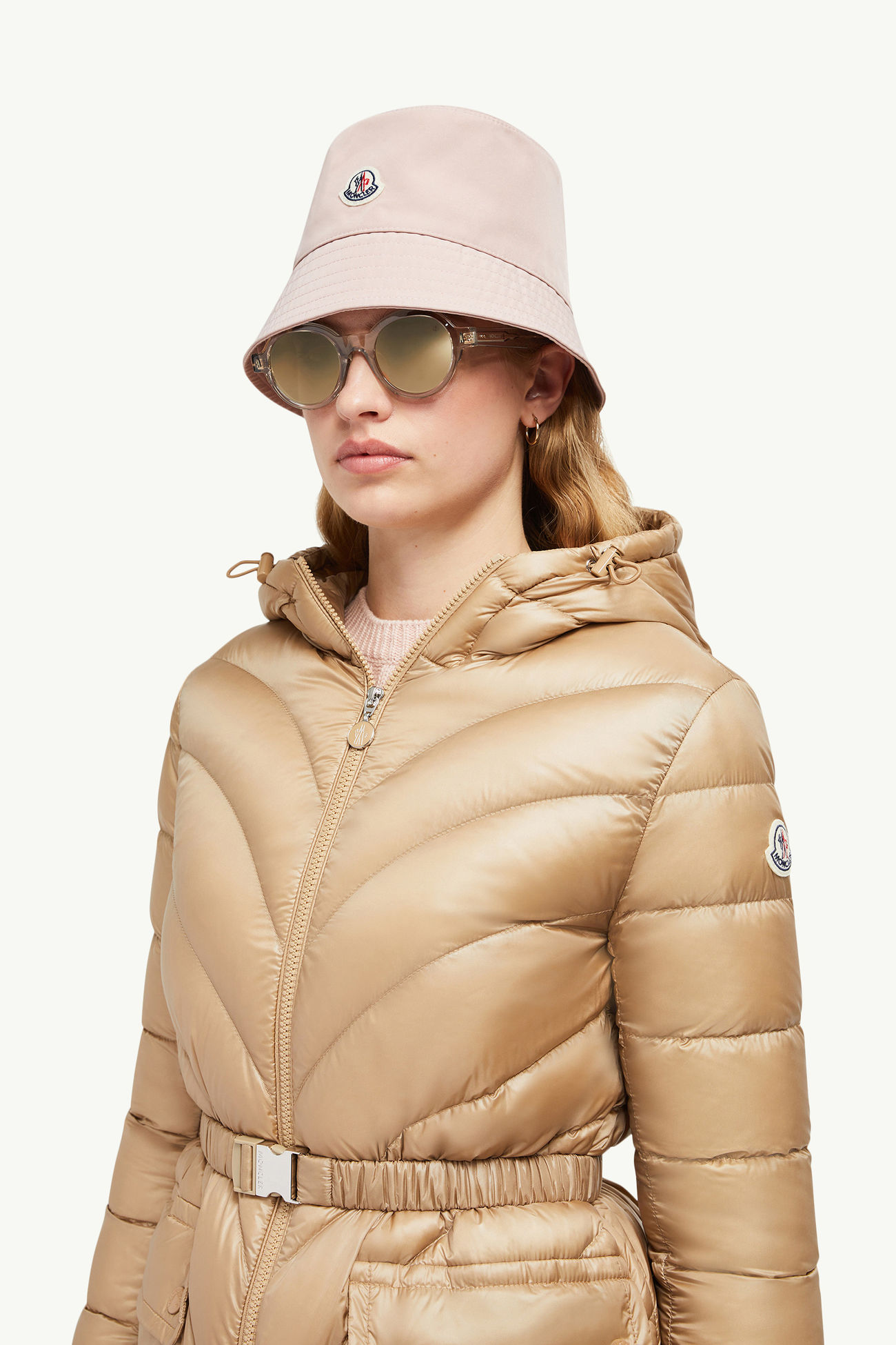 Argenno女士中长款连帽羽绒夹克外套 女士 驼米色 Moncler 1