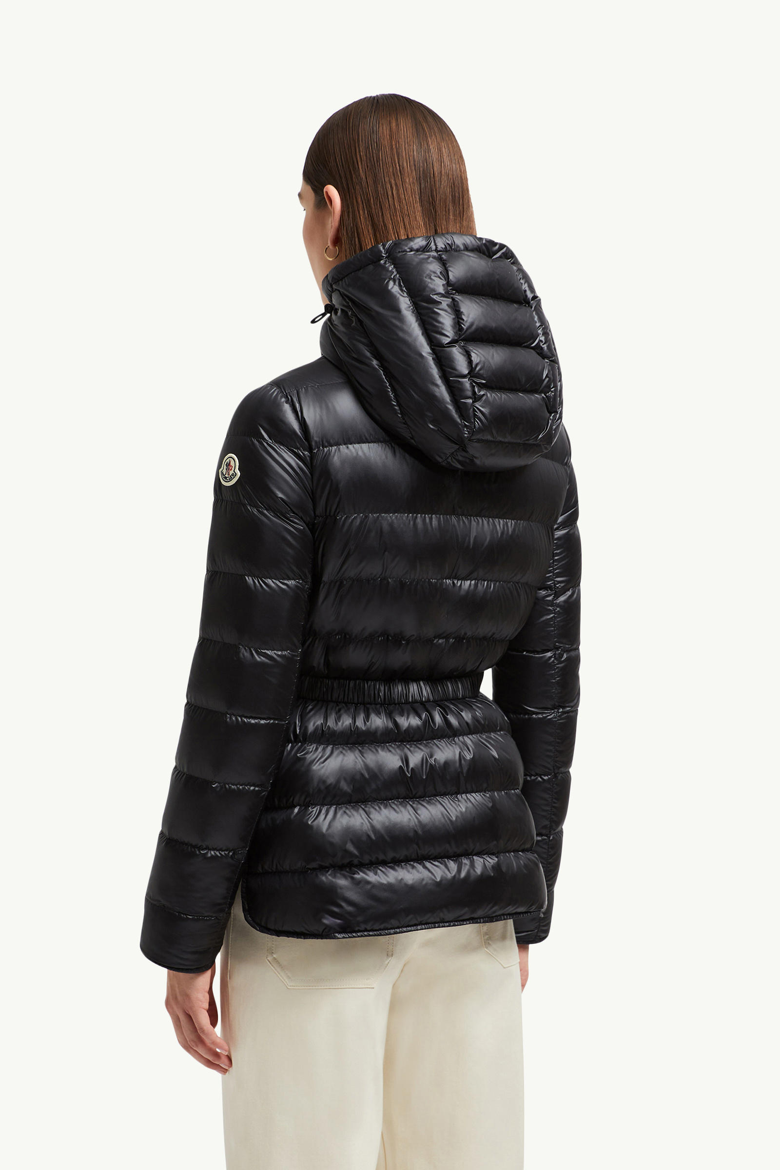 Argenno Hooded Mid-Length Down Jacket Women Black Moncler 4