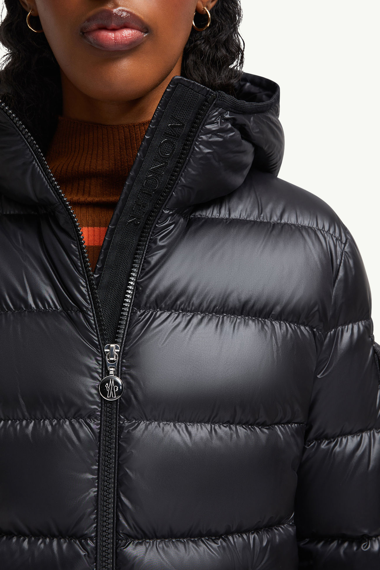 Gles連帽短身羽絨外套 女士 黑色 Moncler 6