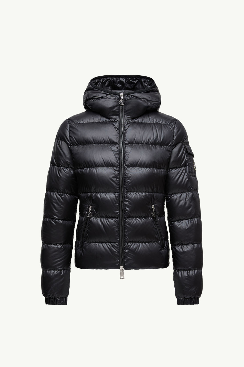 Gles Hooded Short Down Jacket Women Black Moncler 2