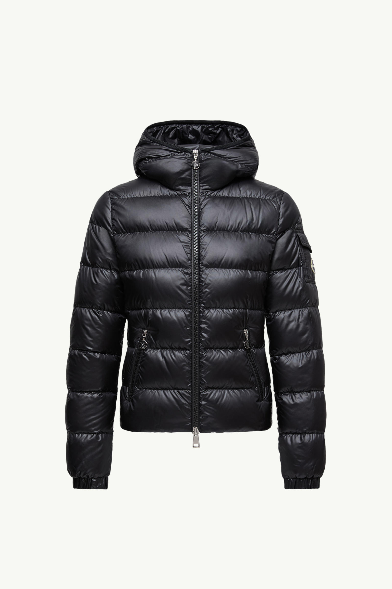 Gles Hooded Short Down Jacket Women Black Moncler 2