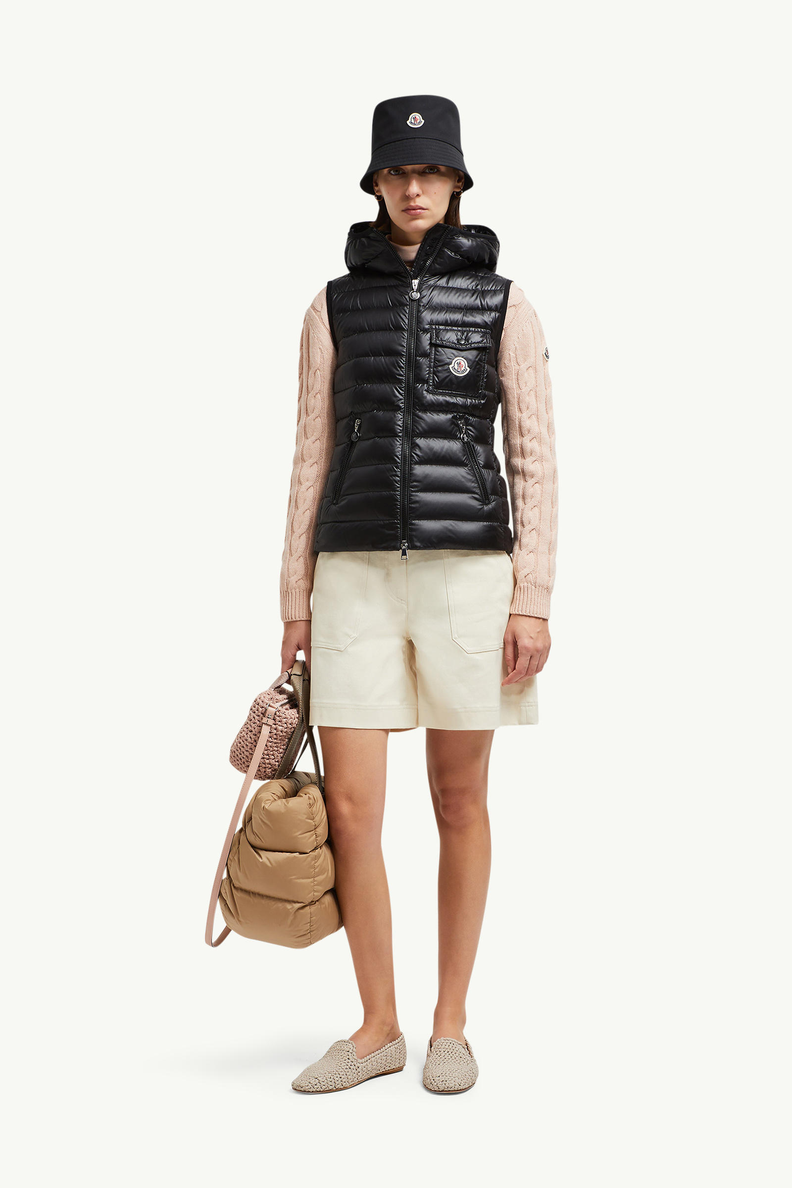 Glygos Hooded Down gilet Women Black Moncler 0