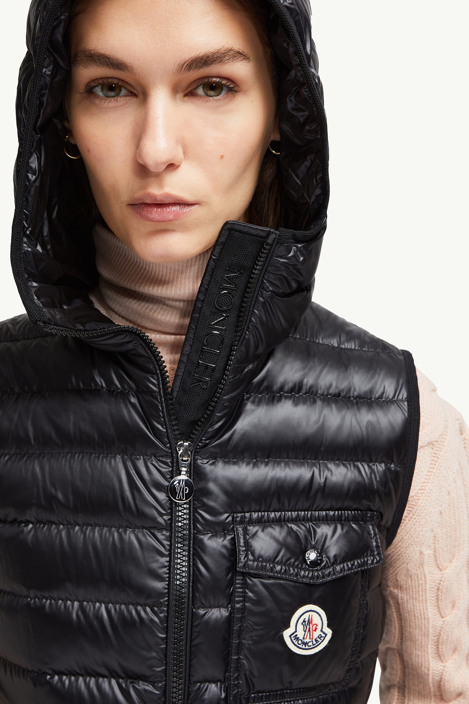 Glygos Hooded Down gilet Women Black Moncler 6