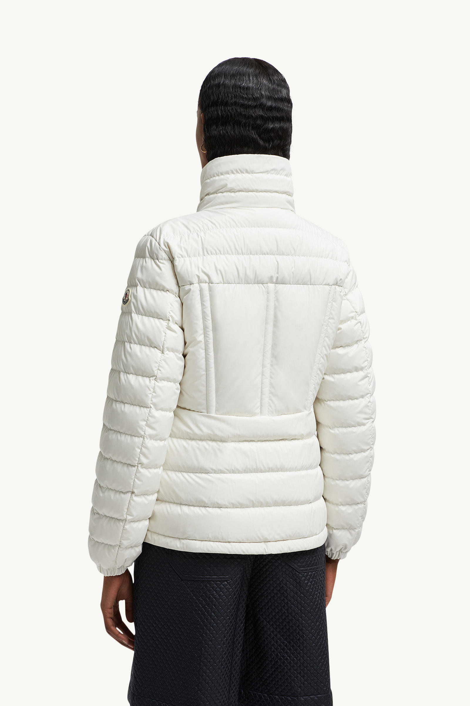 Piumino corto Abderos Donna Bianco Moncler 4