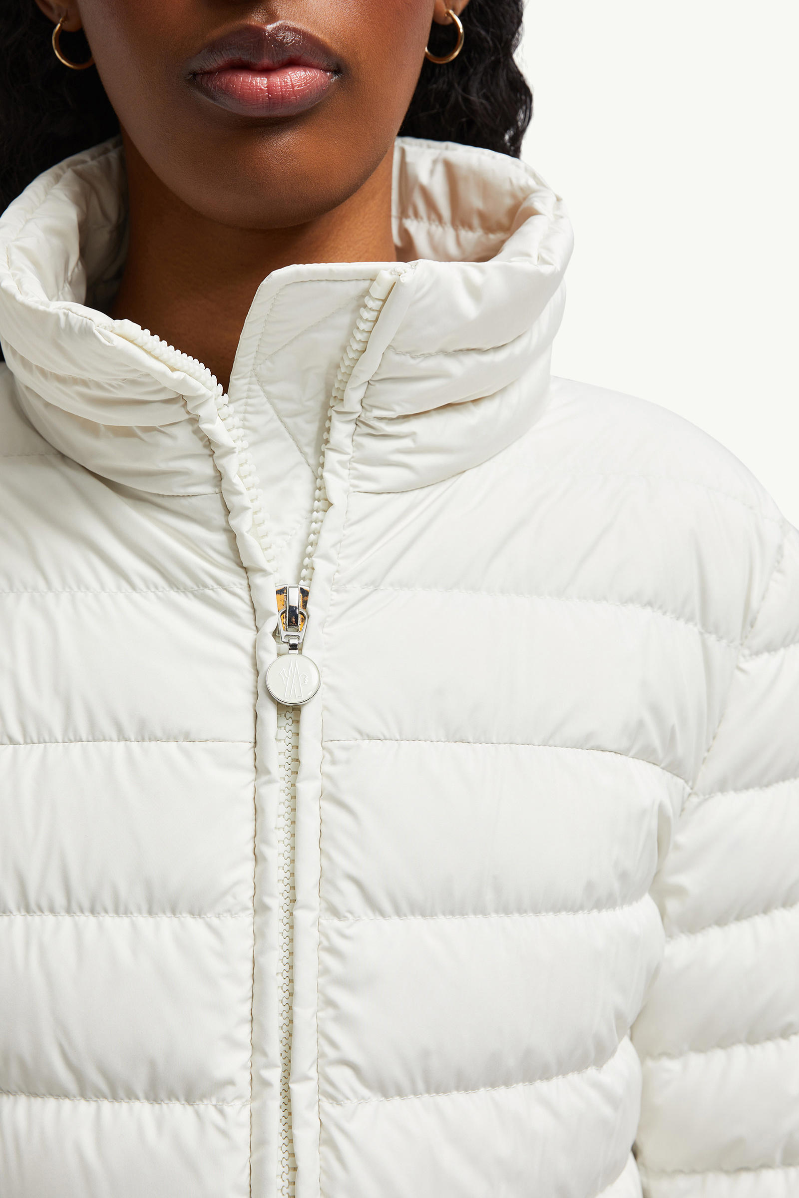 Piumino corto Abderos Donna Bianco Moncler 6