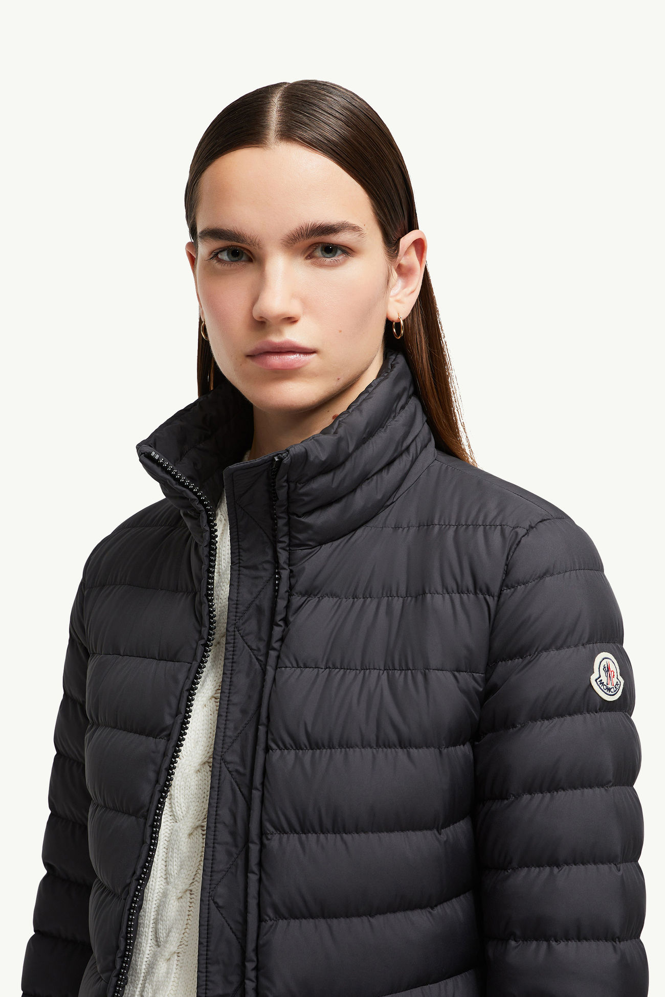 Abderos kurze Daunenjacke Damen Schwarz Moncler 1