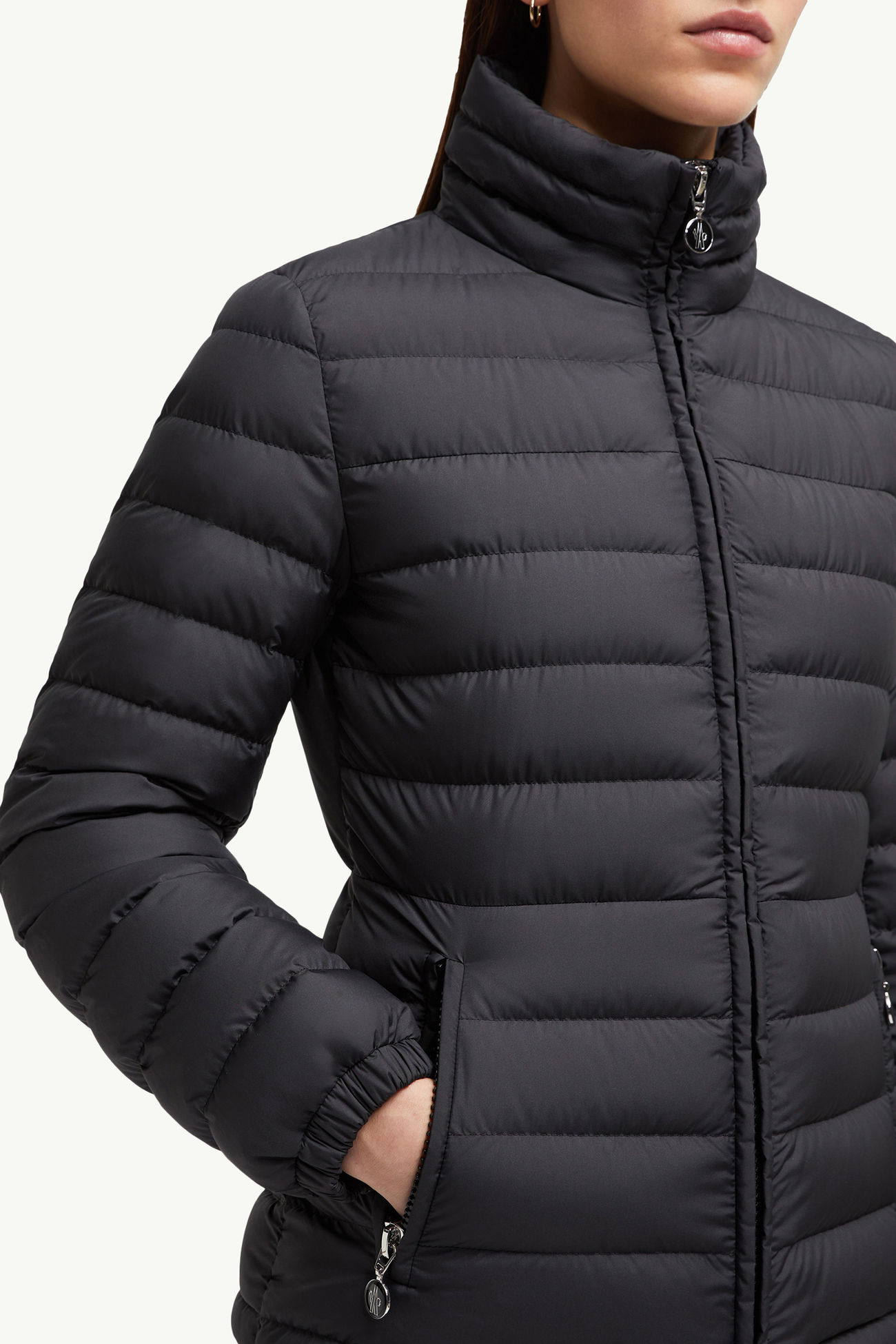 Abderos kurze Daunenjacke Damen Schwarz Moncler 5