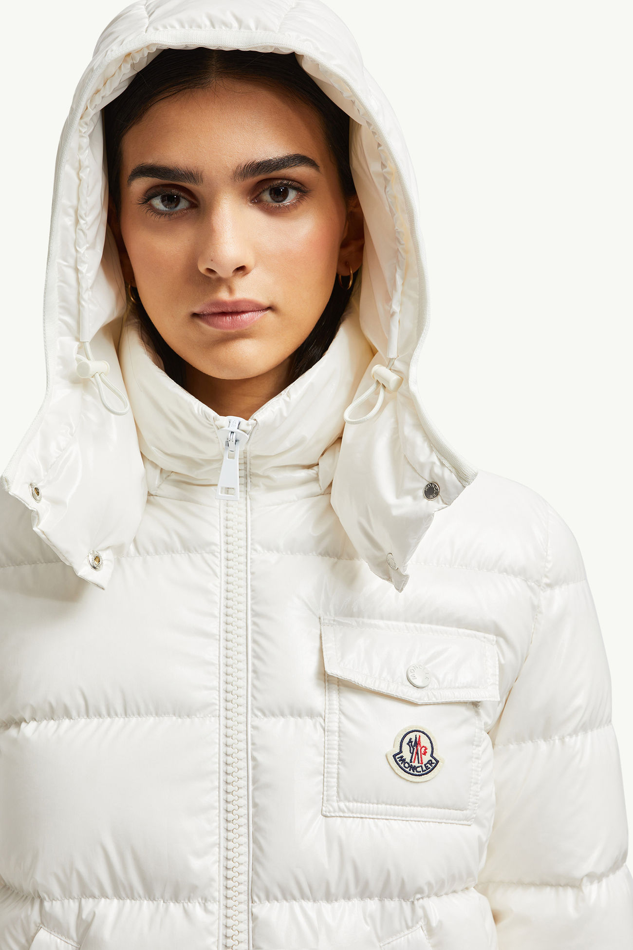 Andro連帽短身羽絨外套 女士 白色 Moncler 6