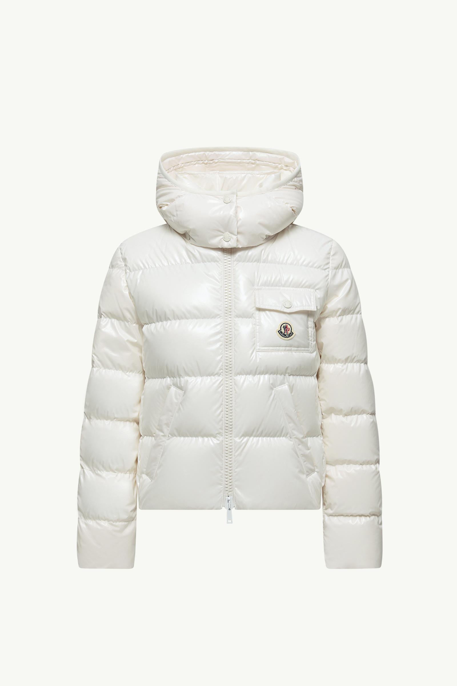 White Andro Hooded Short Down Jacket - Short Down Jackets