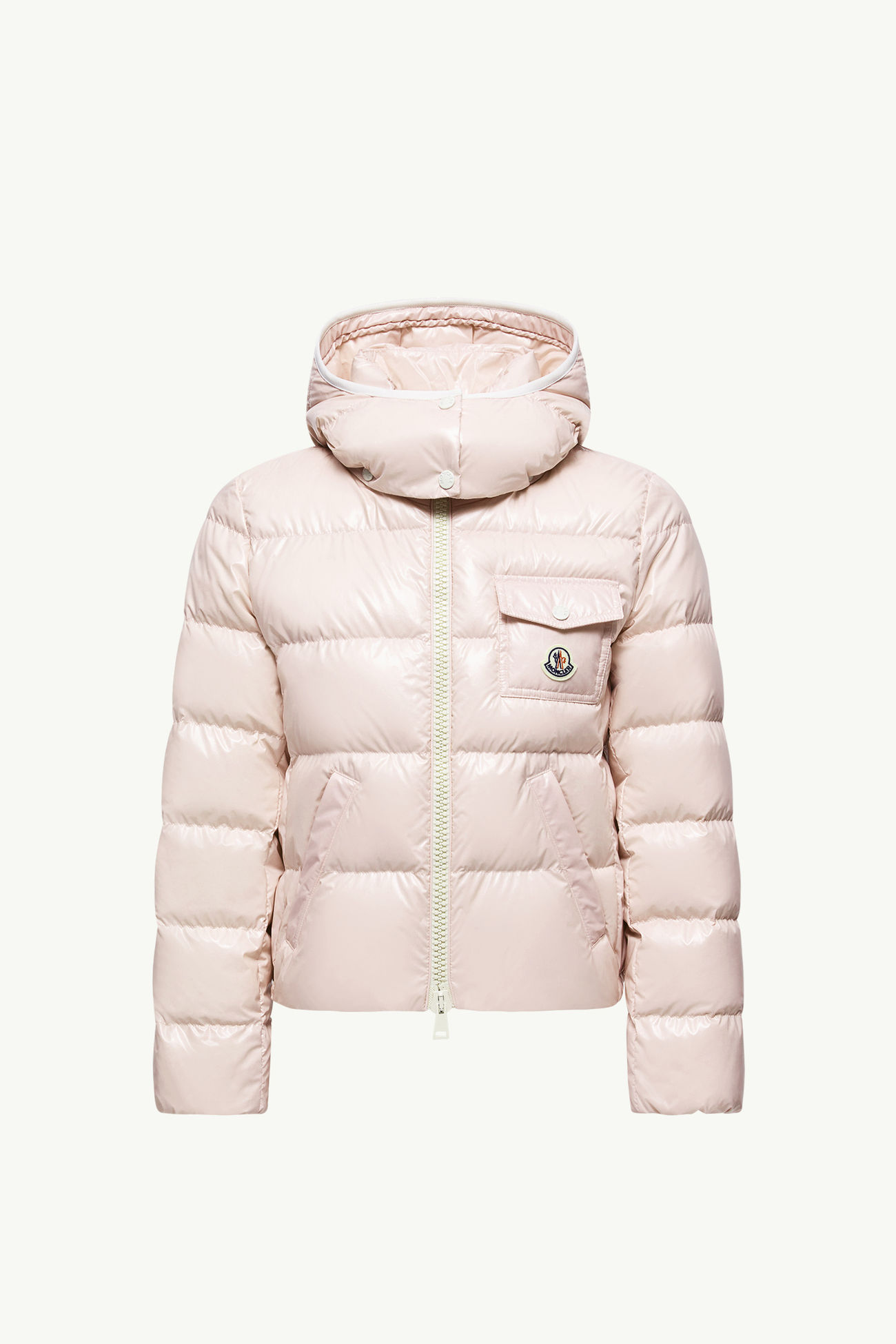 Andro Hooded Short Down Jacket Women Pink Moncler 2