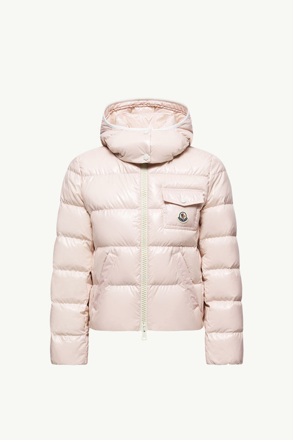Andro Hooded Short Down Jacket Women Pink Moncler 2
