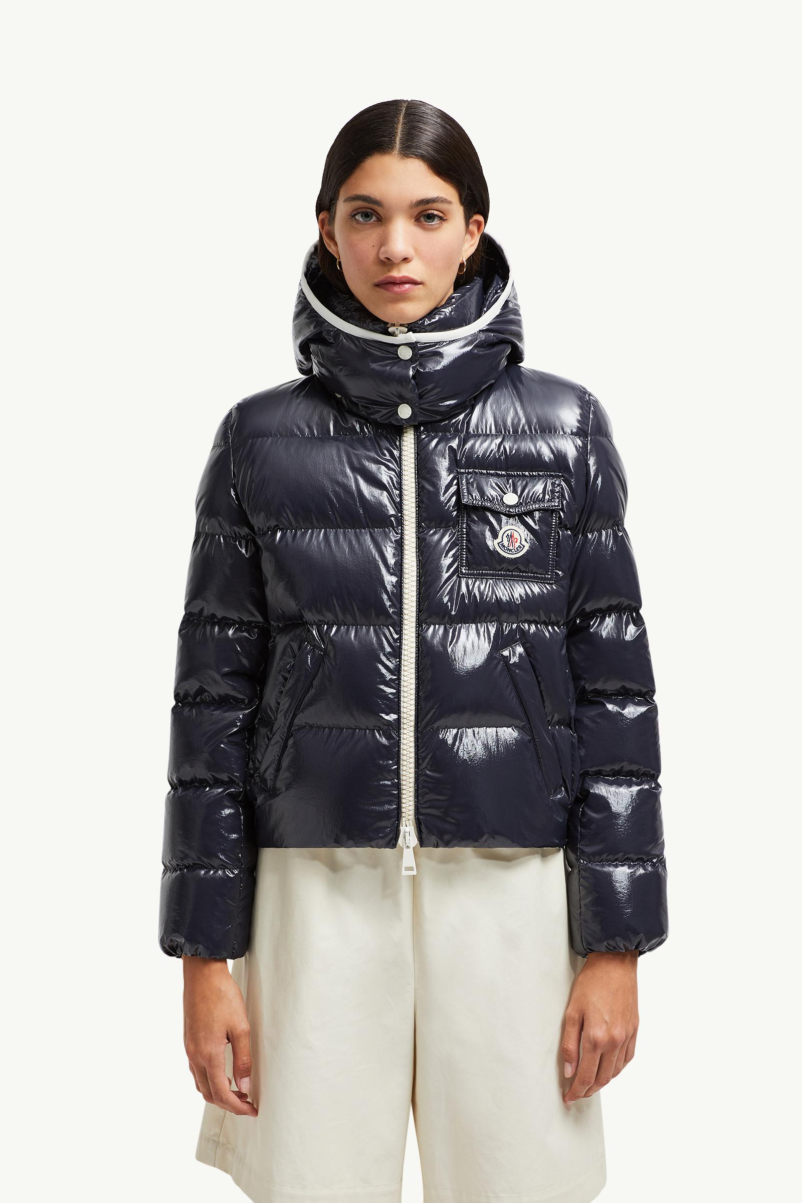 Navy Blue Andro Hooded Short Down Jacket - Short Down Jackets for