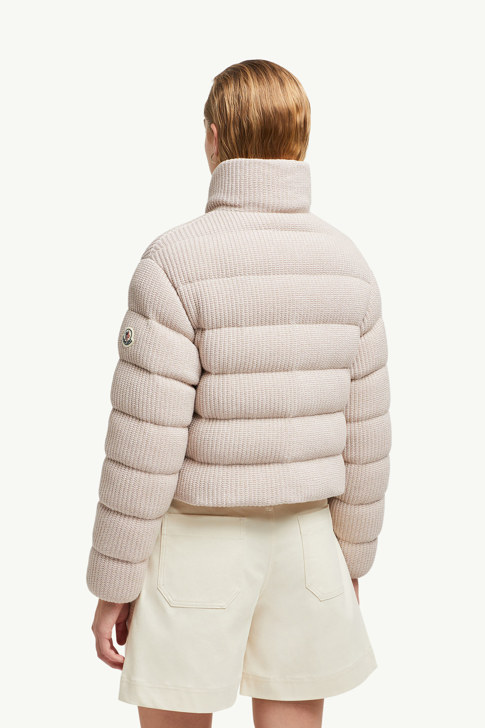 Thoiry Laminated Cotton Short Down Jacket Women Light Pink Moncler 4