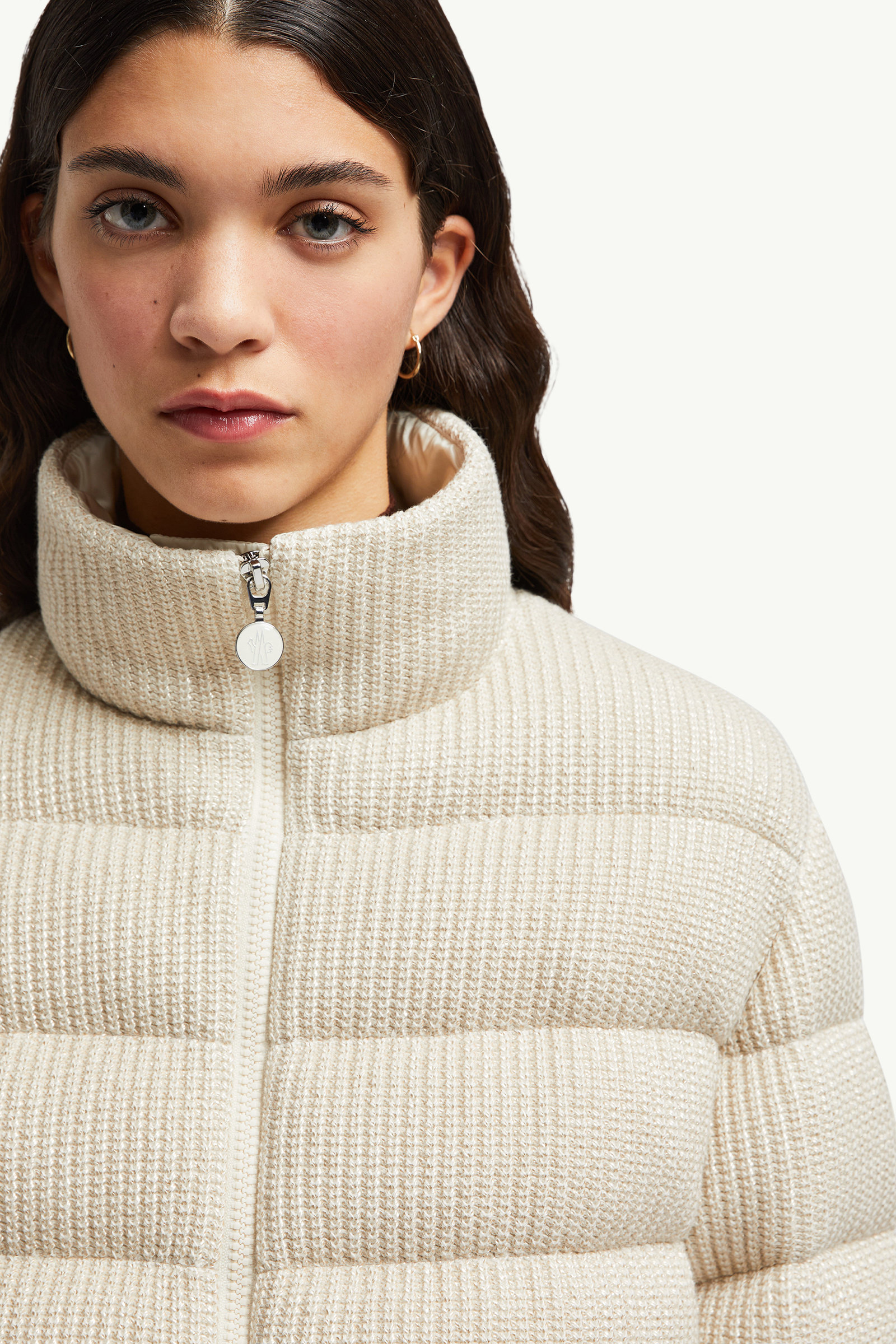 Thoiry Laminated Cotton Short Down Jacket Women Light Beige Moncler 6