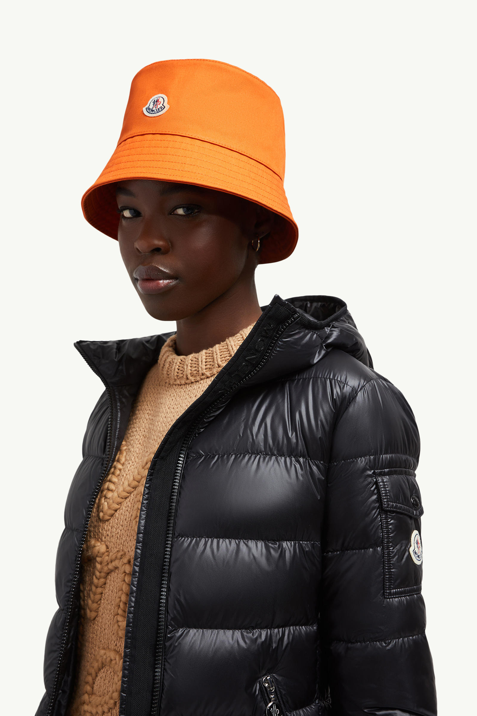 Piumino midi Glements con cappuccio Donna Nero Moncler 1
