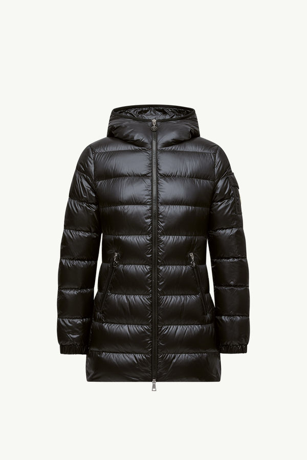 Glements Hooded Mid-Length Down Jacket Women Black Moncler 2