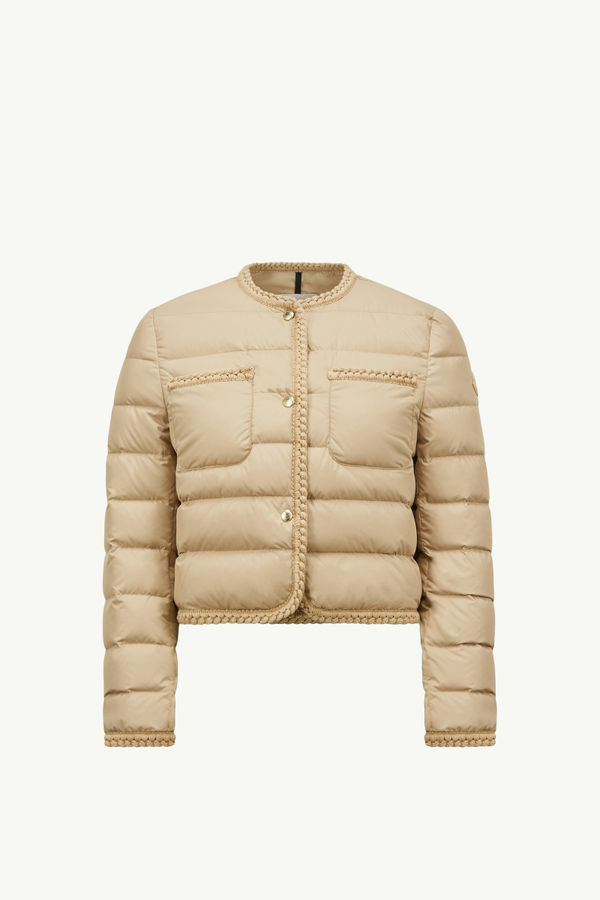 Doudoune courte Gencay à bordure tressée Femmes Beige Moncler 2