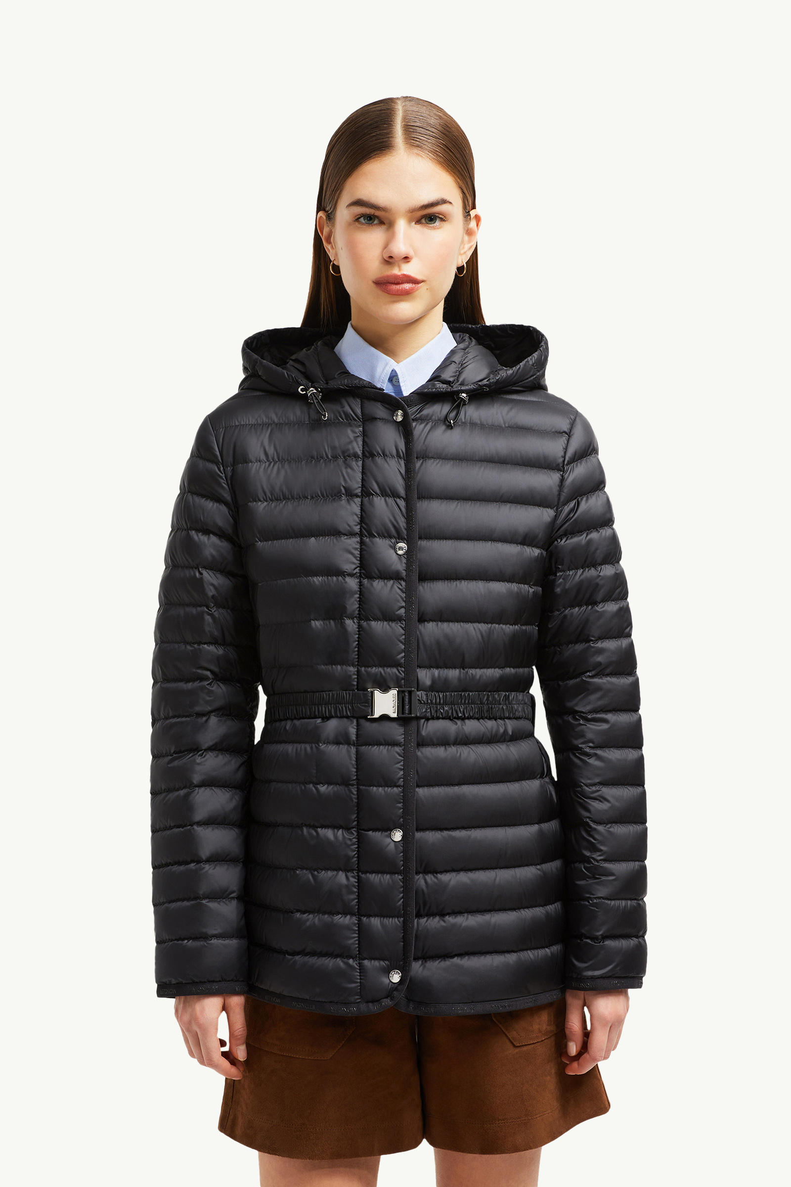 Piumino midi Oredon con cappuccio Donna Nero Moncler 3