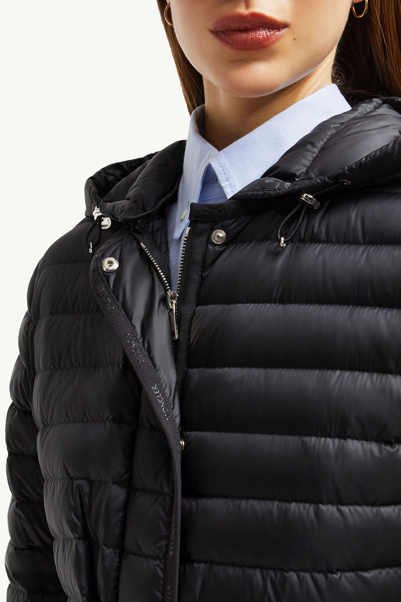 Piumino midi Oredon con cappuccio Donna Nero Moncler 6