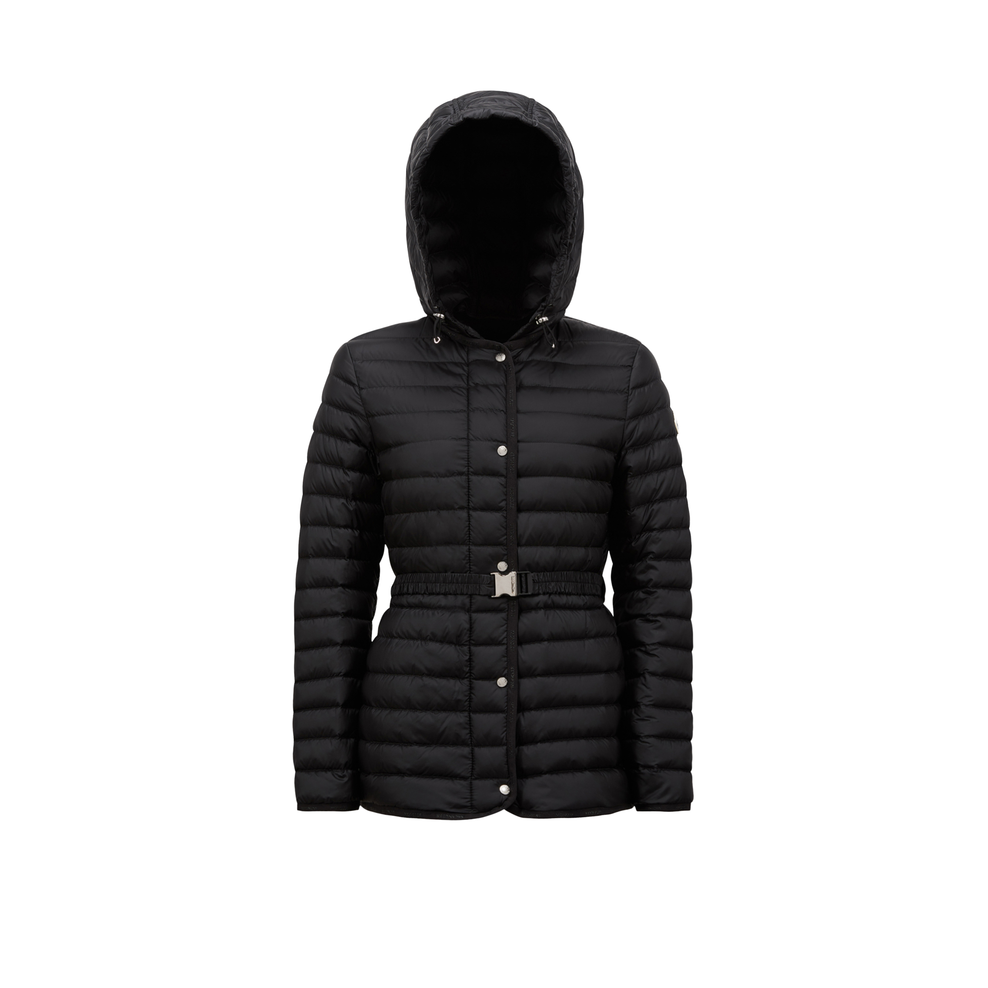 Moncler   Oredon Hooded Mid-Length Down Jacket for Women in Black, Size: 18