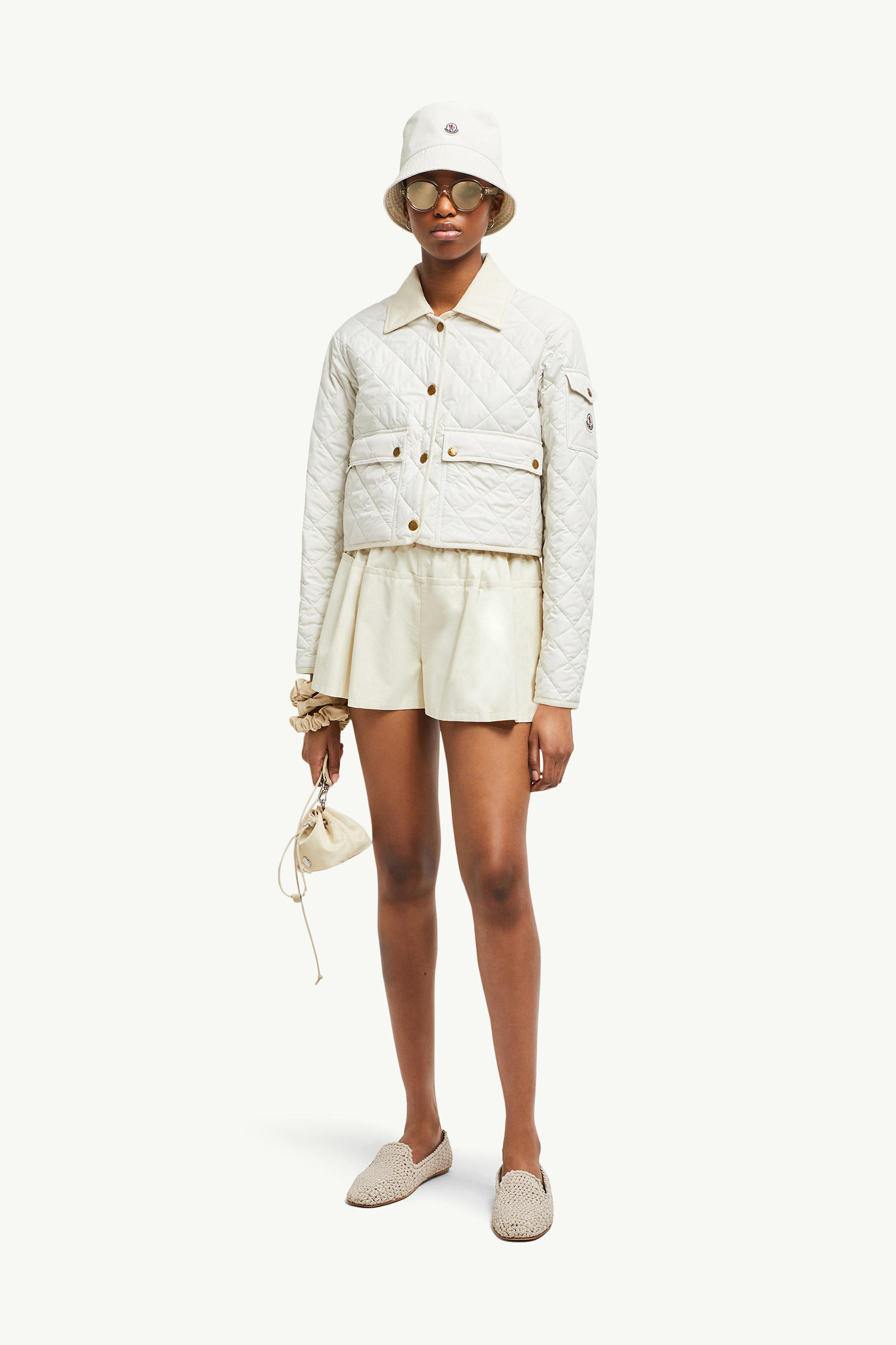 Chitre Diamond-Quilted Padded Shirt Jacket Women White Moncler 0