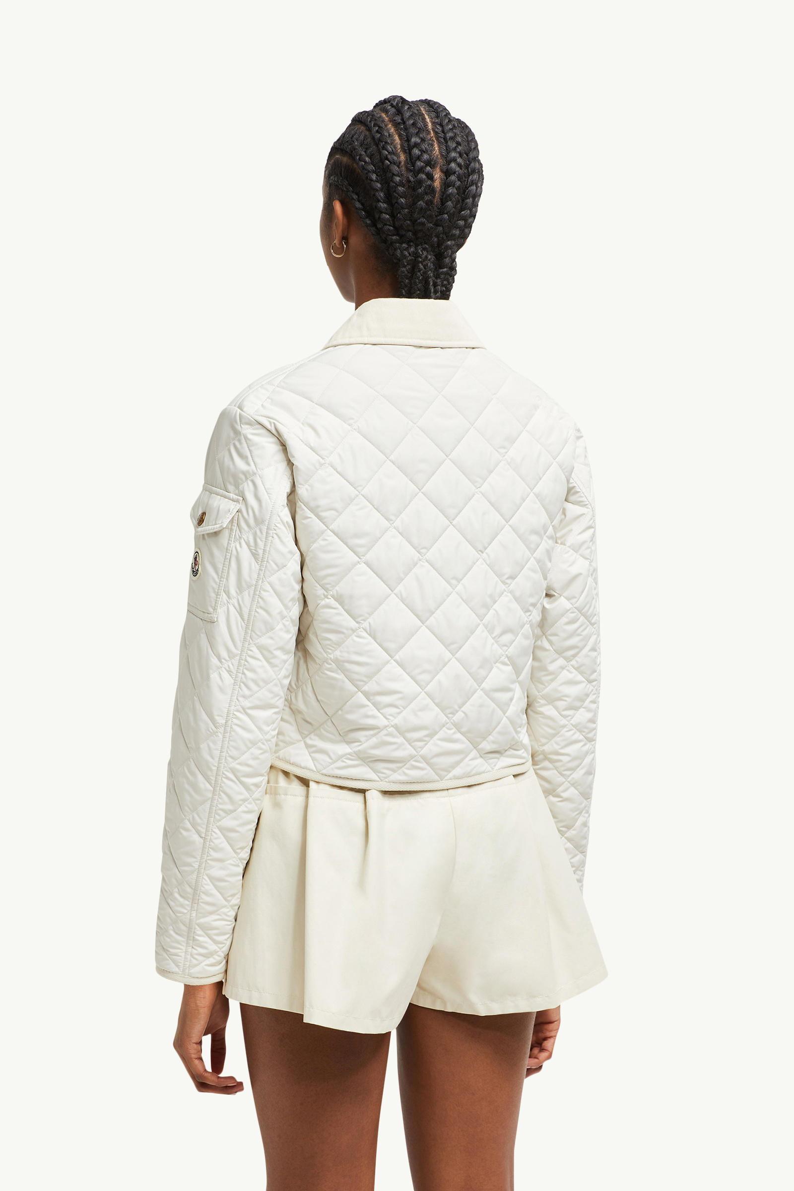 Chitre Diamond-Quilted Padded Shirt Jacket Women White Moncler 4