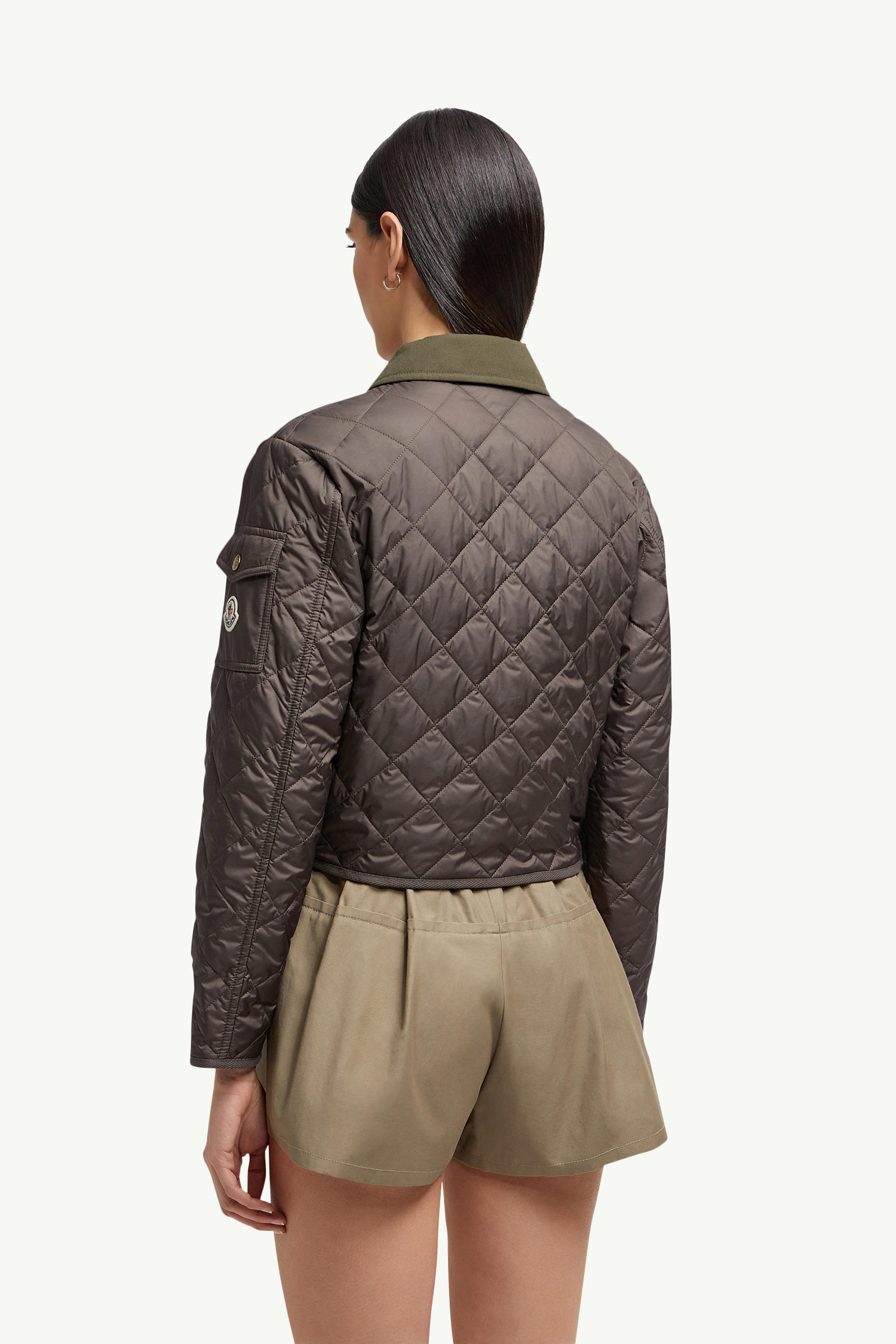 Surchemise Chitre à matelassage en losanges Femmes Vert Olive Moncler 4