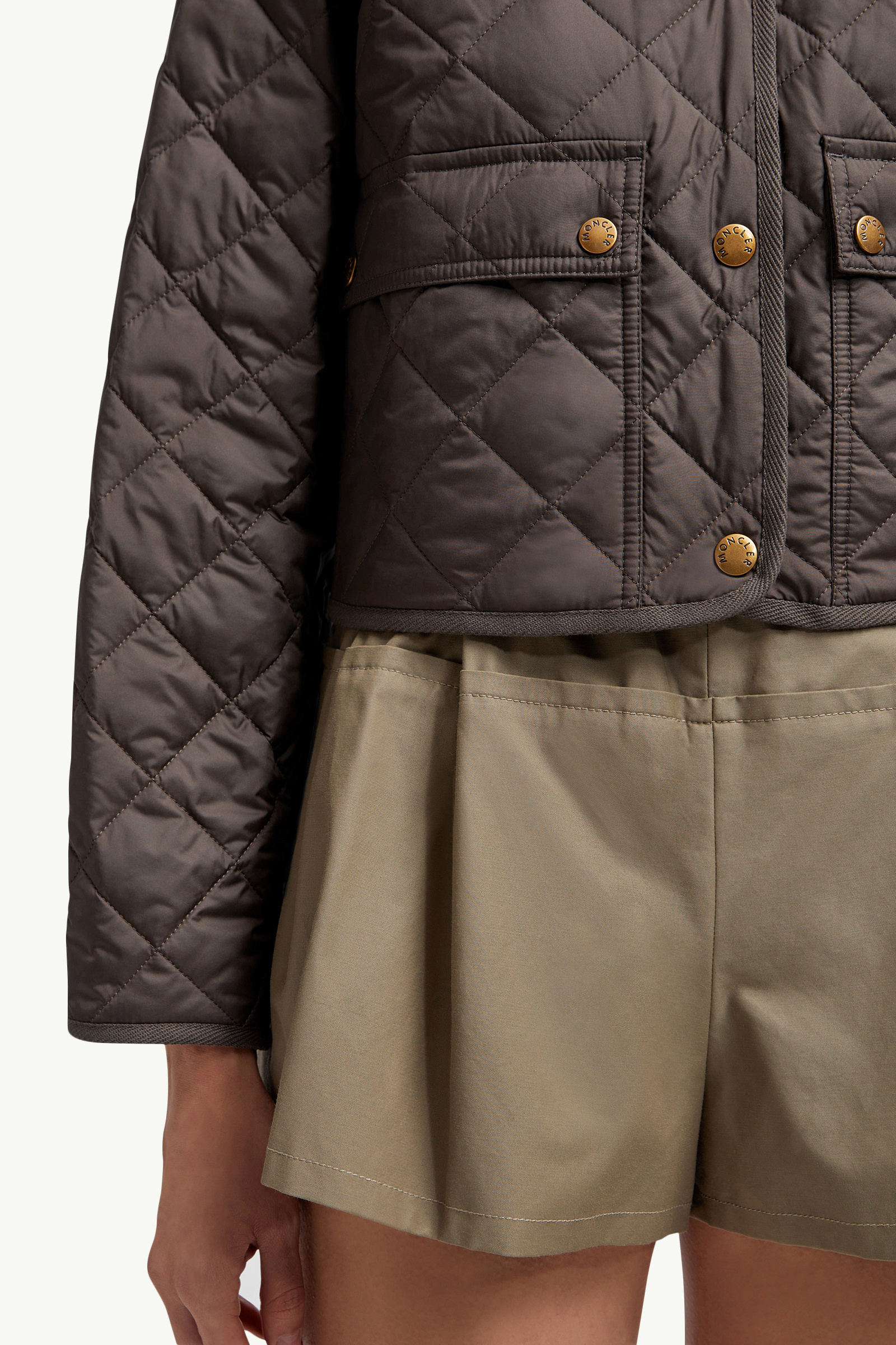 Surchemise Chitre à matelassage en losanges Femmes Vert Olive Moncler 5