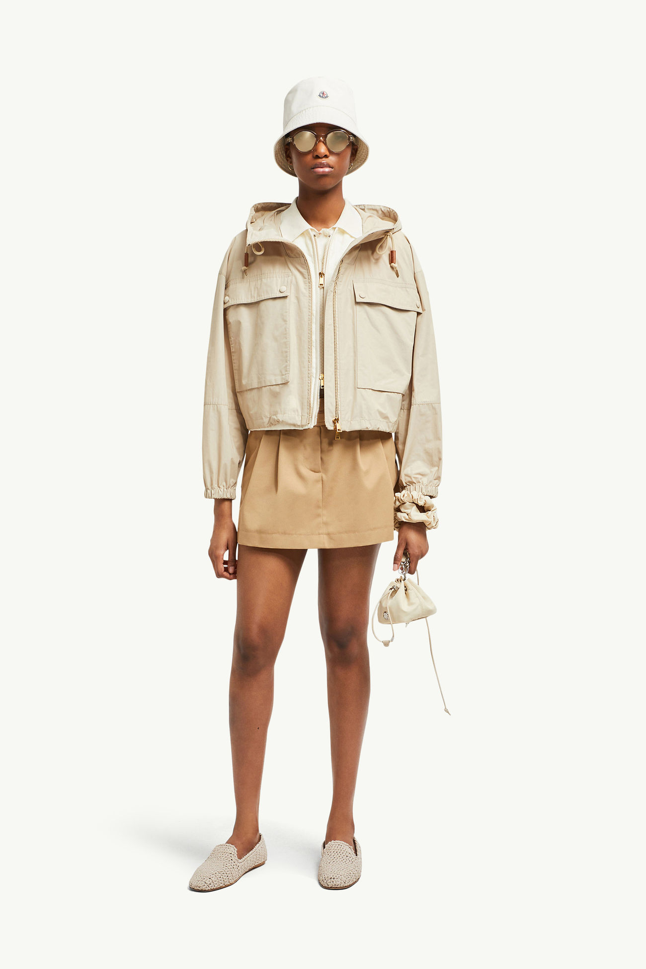 Parka Sauvan à capuche Femmes Beige Clair Moncler 0