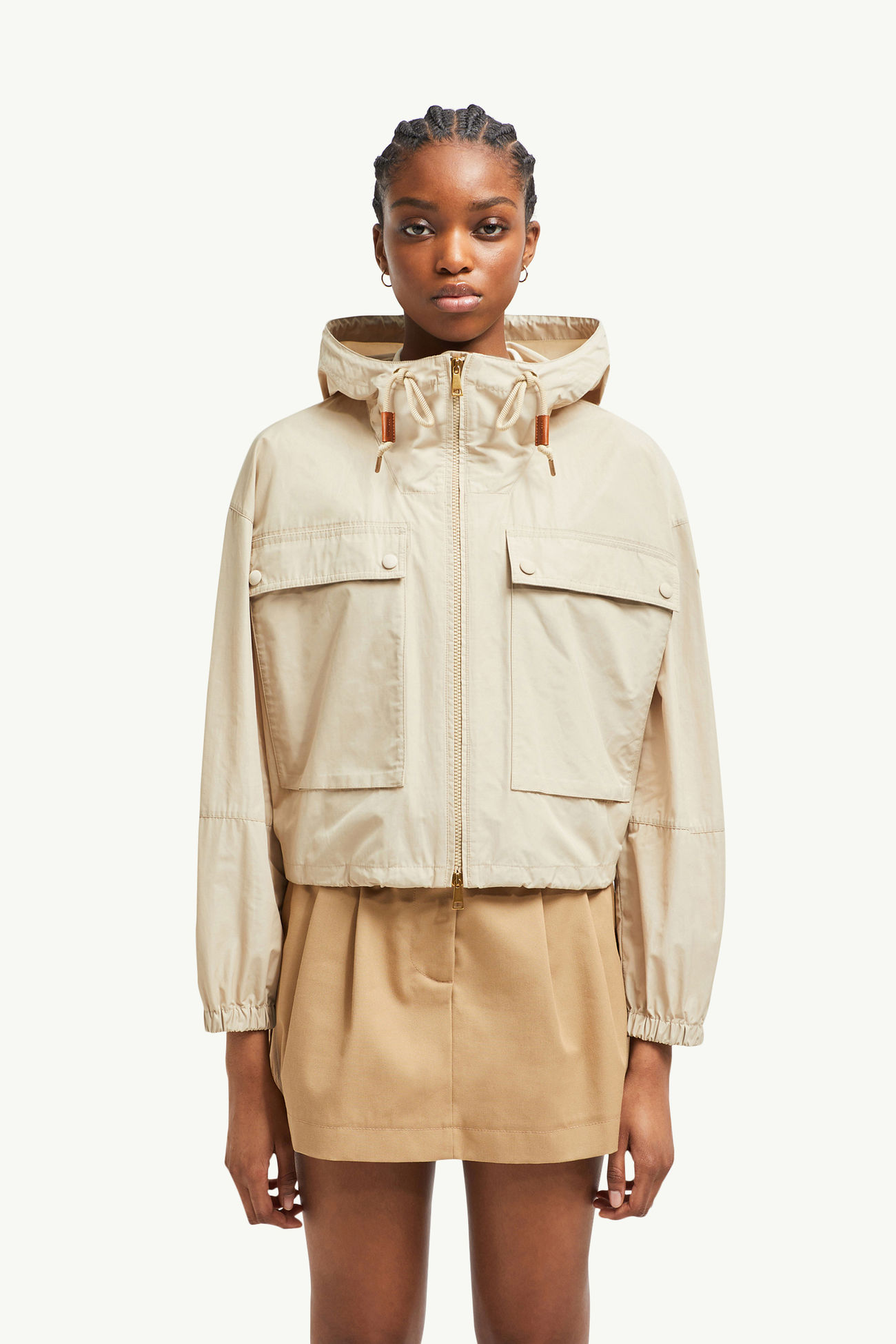 Sauvan Hooded Parka Women Light Beige Moncler 3