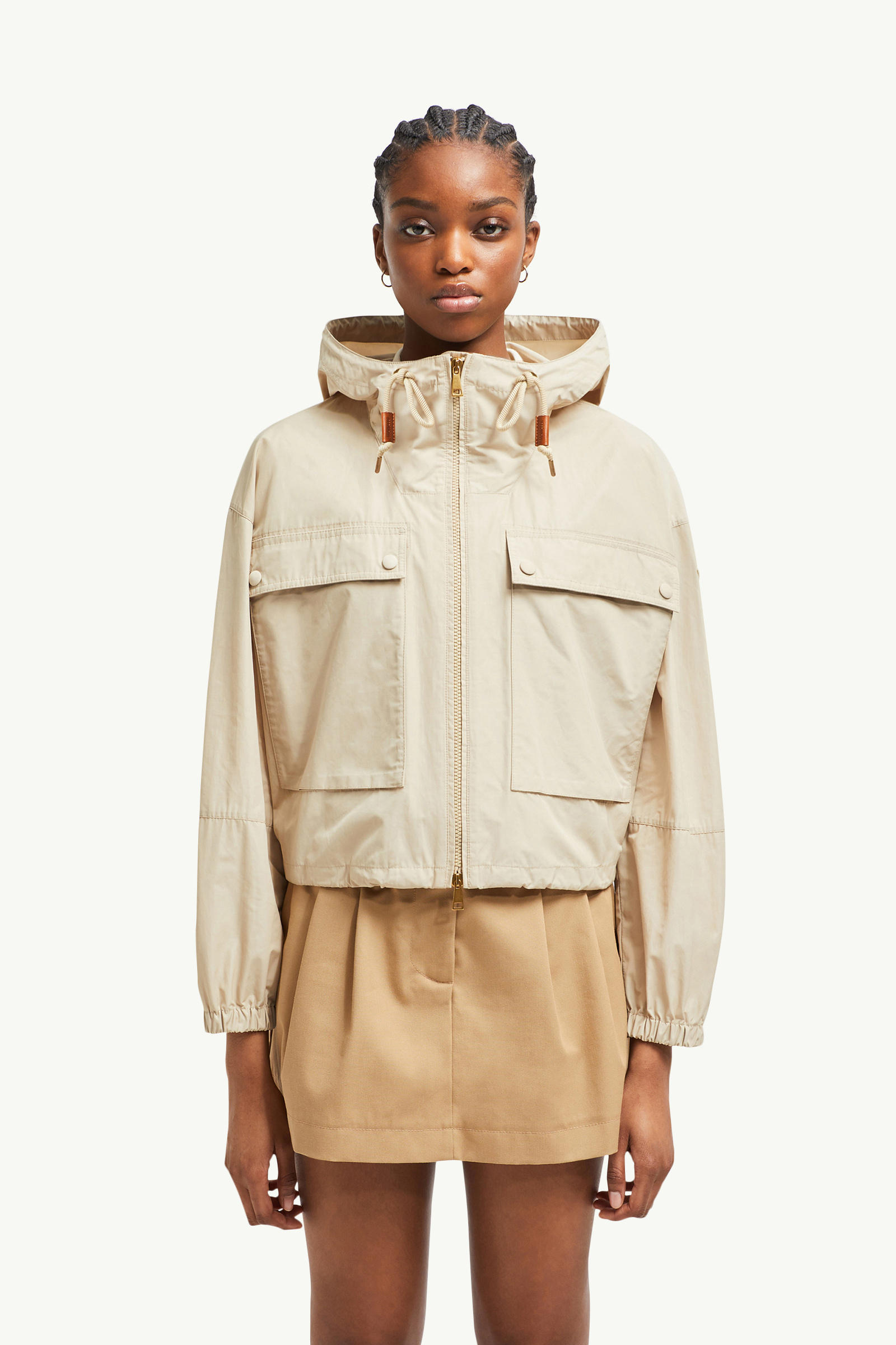 Sauvan Hooded Parka Women Light Beige Moncler 3