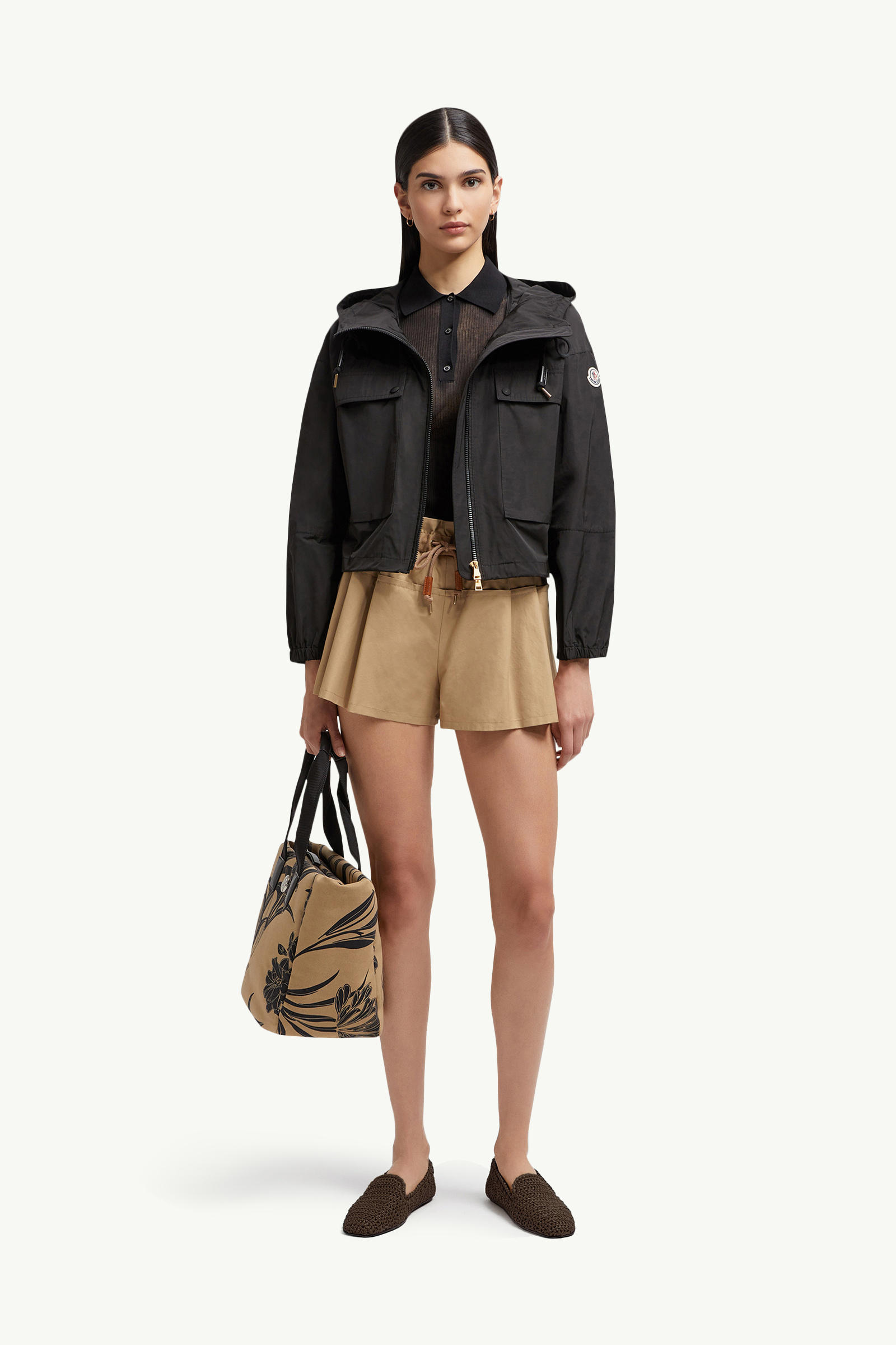Sauvan女士连帽派克大衣 女士 黑色 Moncler 0